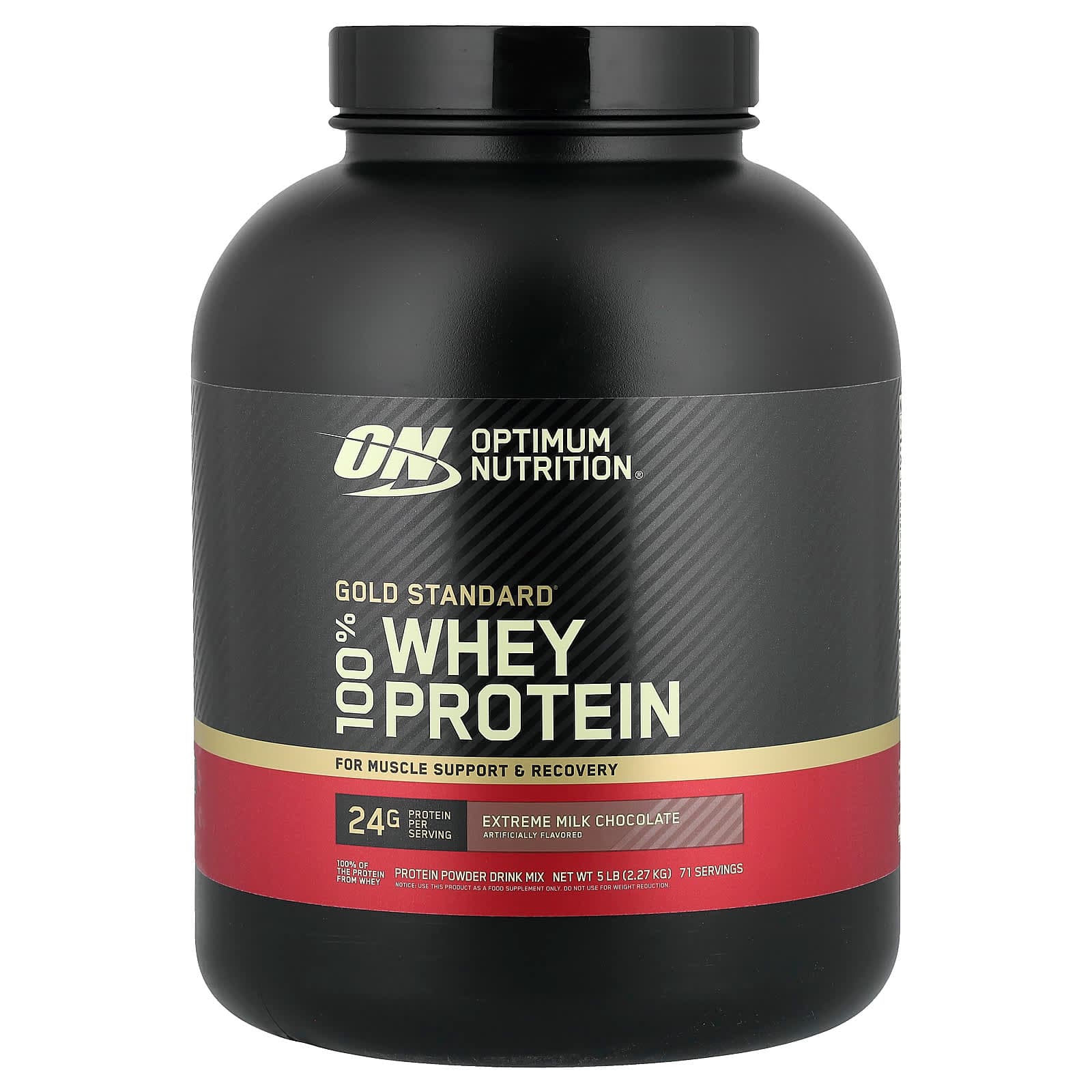Optimum Nutrition Gold Standard 100% Whey Protein – Extreme Milk Chocolate – 2,27 kg de Optimum Nutrition