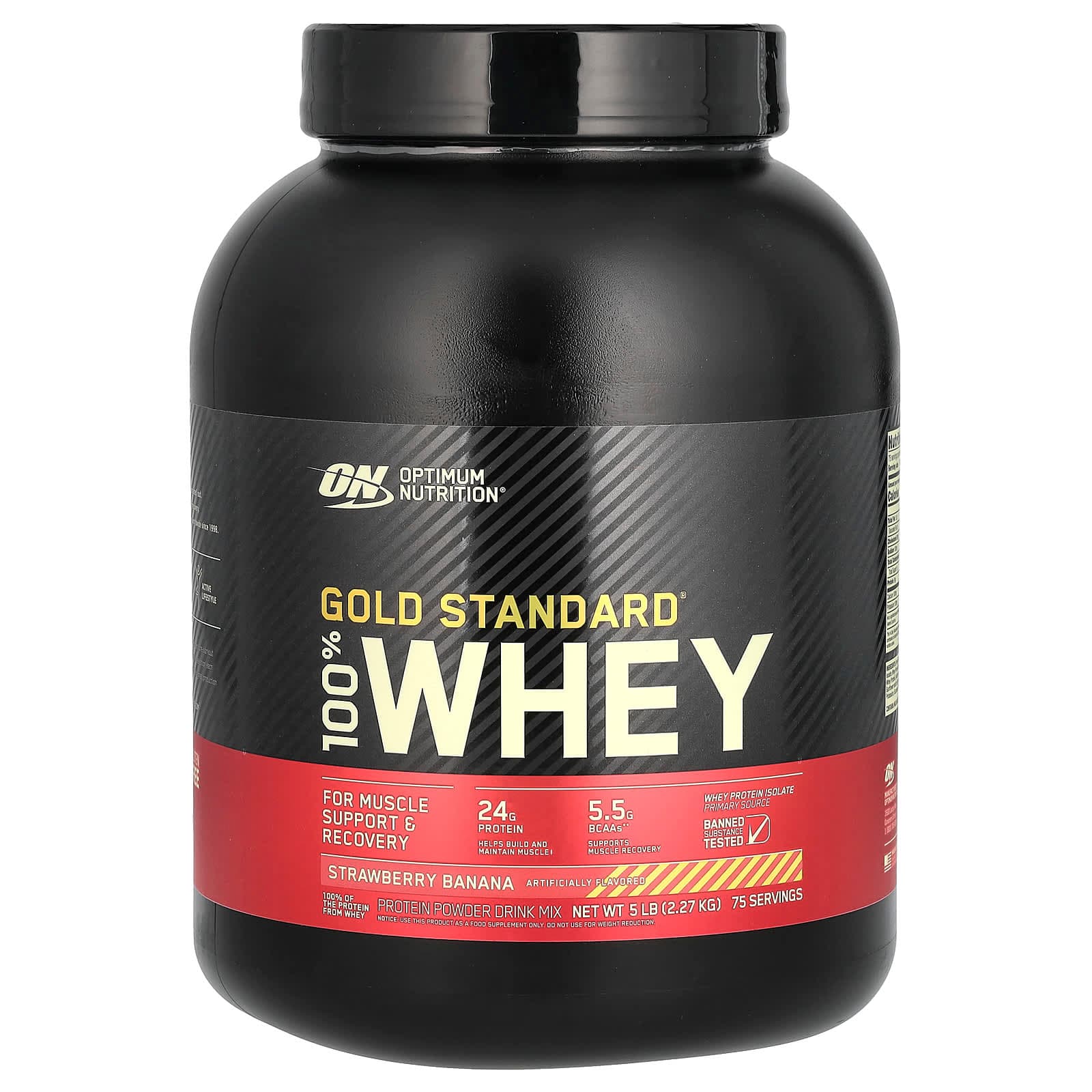 Optimum Nutrition Gold Standard 100% Whey – Strawberry Banana – 2,27 kg de Optimum Nutrition