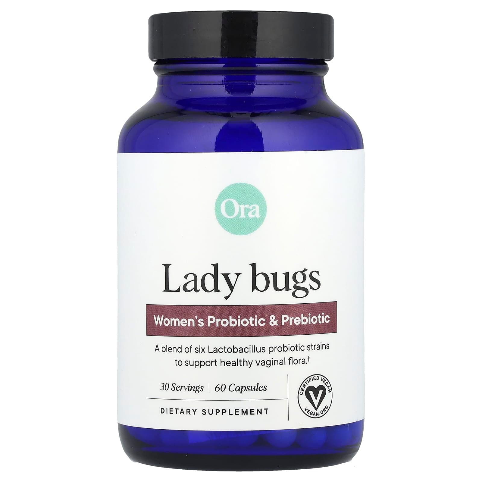 Ora Lady Bugs, Women's Probiotic & Prebiotic – 60 gélules de Ora