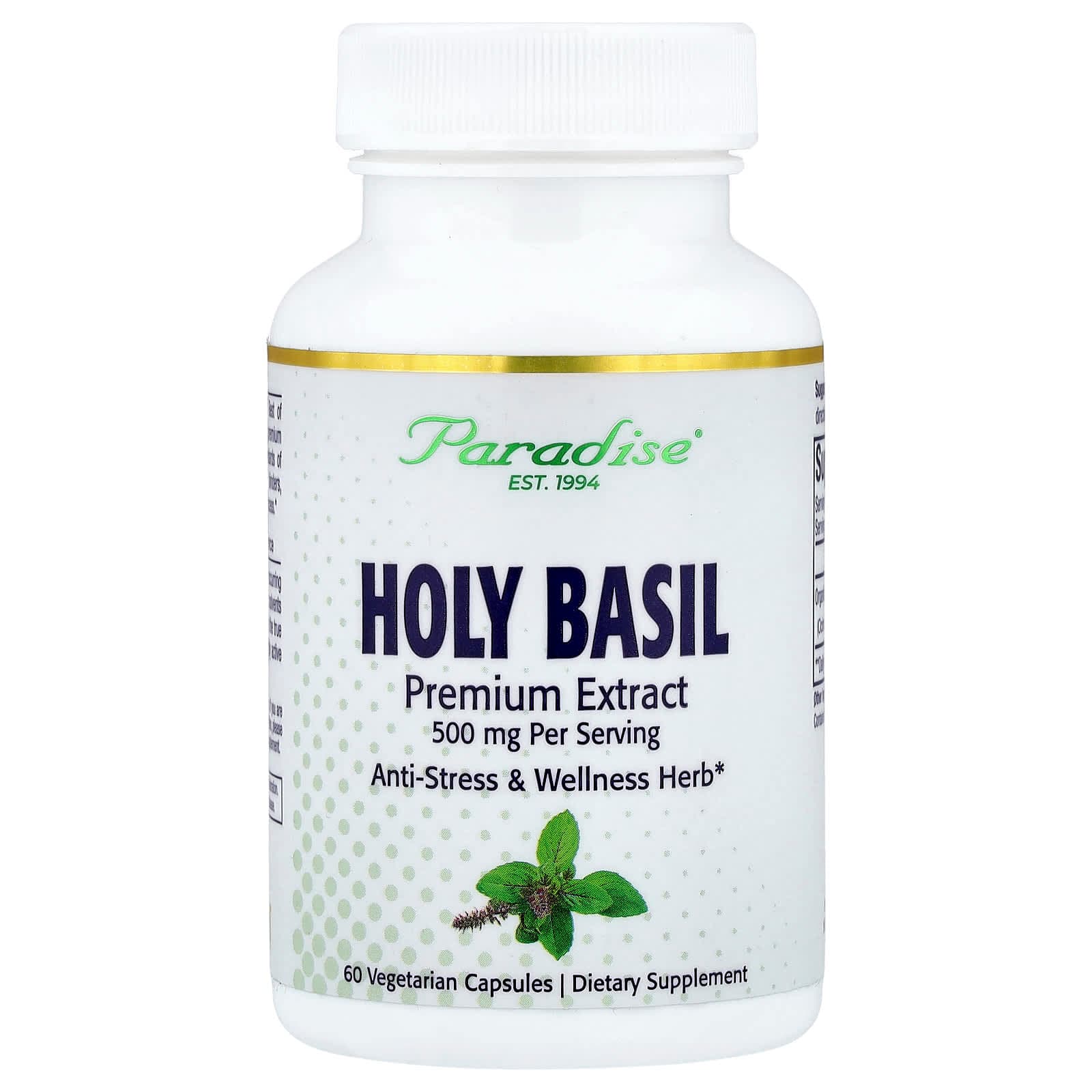 Paradise Herbs Holy Basil – 60 gélules végétales de Paradise Herbs