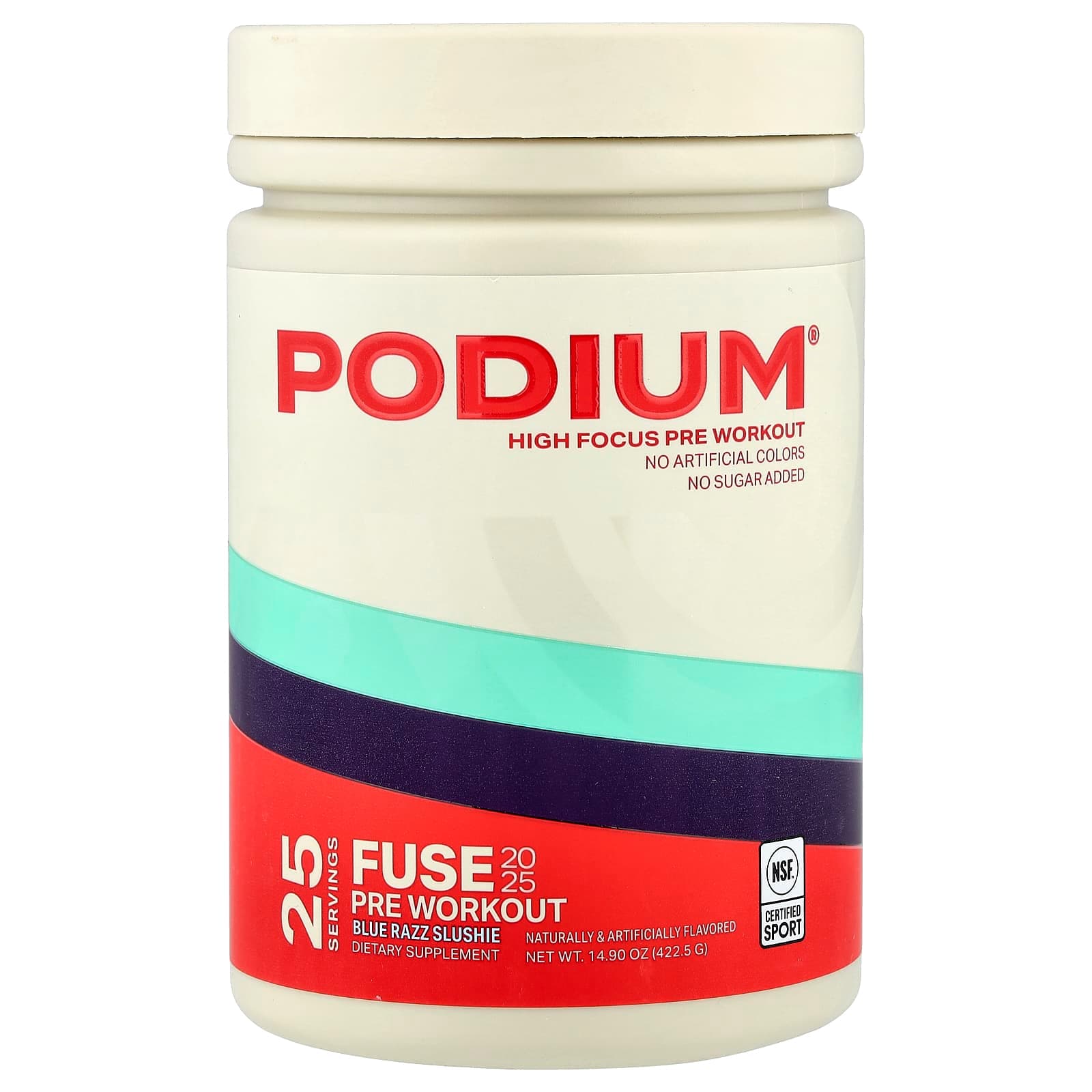 Podium Nutrition Fuse 2025 Pre Workout – Blue Razz Slushie – 422,5 g de Podium Nutrition