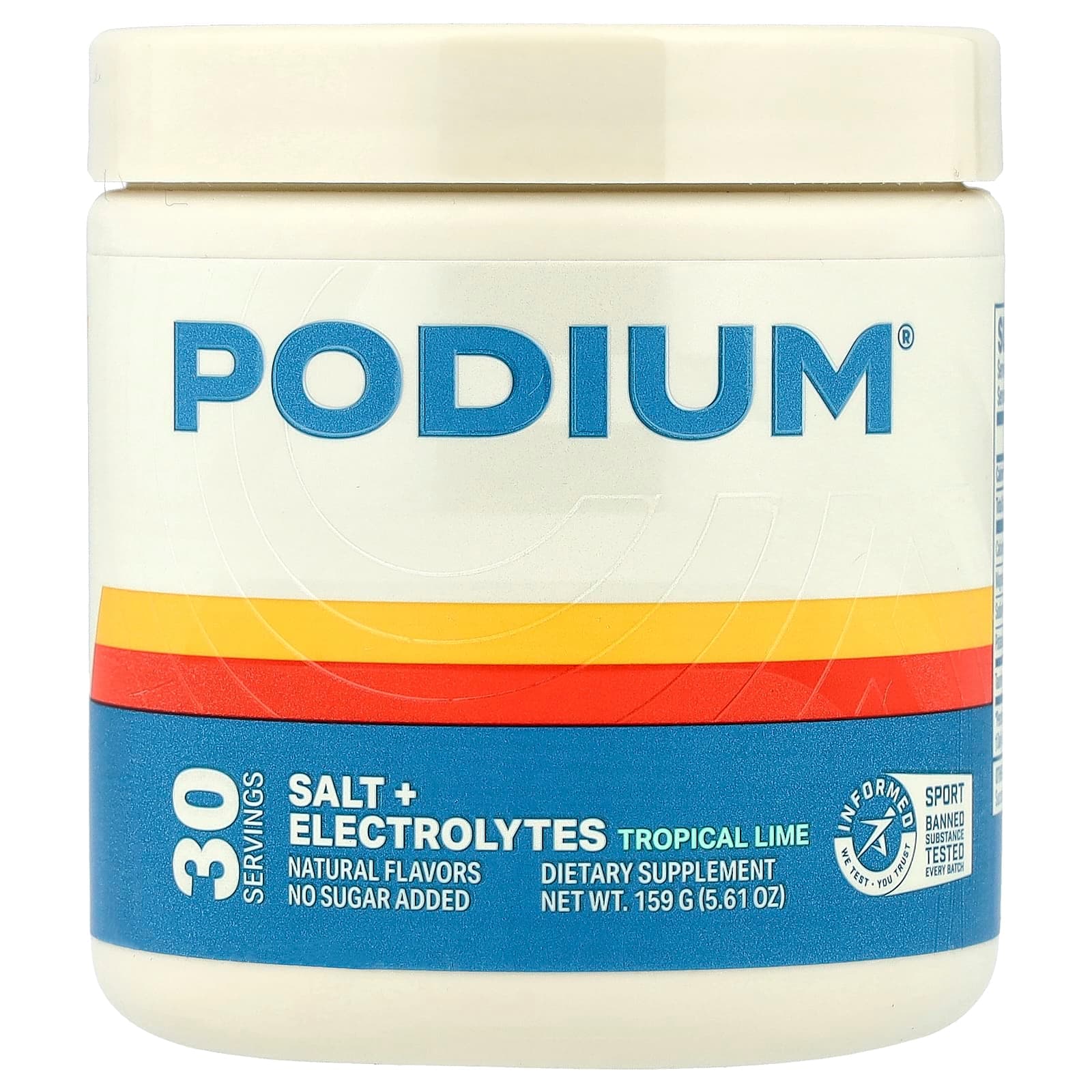 Podium Nutrition Salt + Electrolytes – Tropical Lime – 159 g de Podium Nutrition