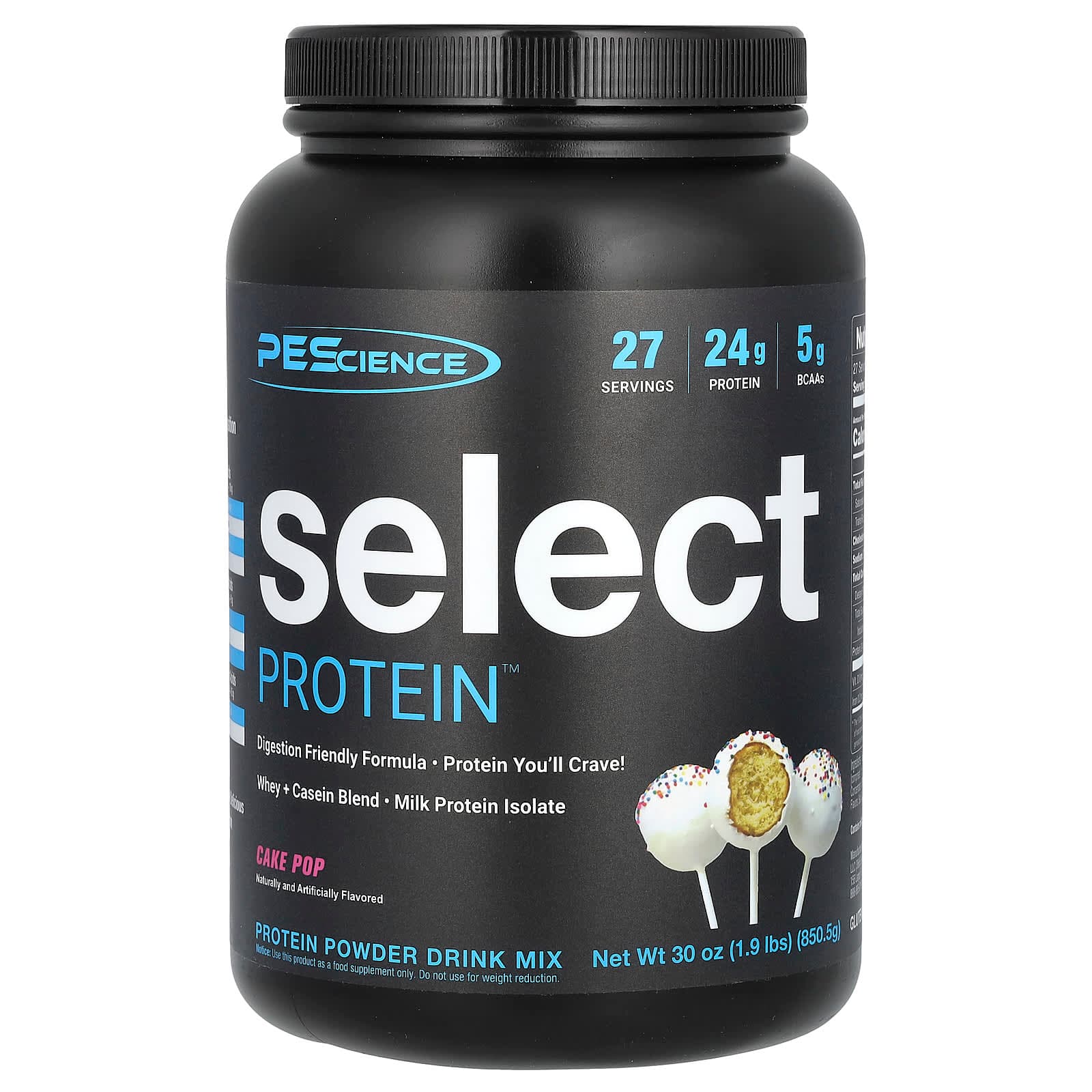 PEScience Select Protein Powder Drink Mix, Cake Pop – 850,5 g de PEScience