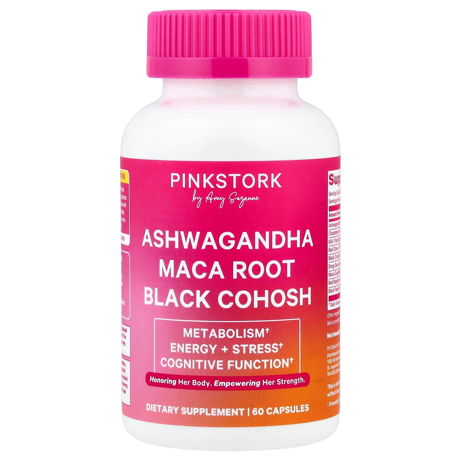 Pink Stork Ashwagandha Maca Root Black Cohosh – 60 gélules de Pink Stork