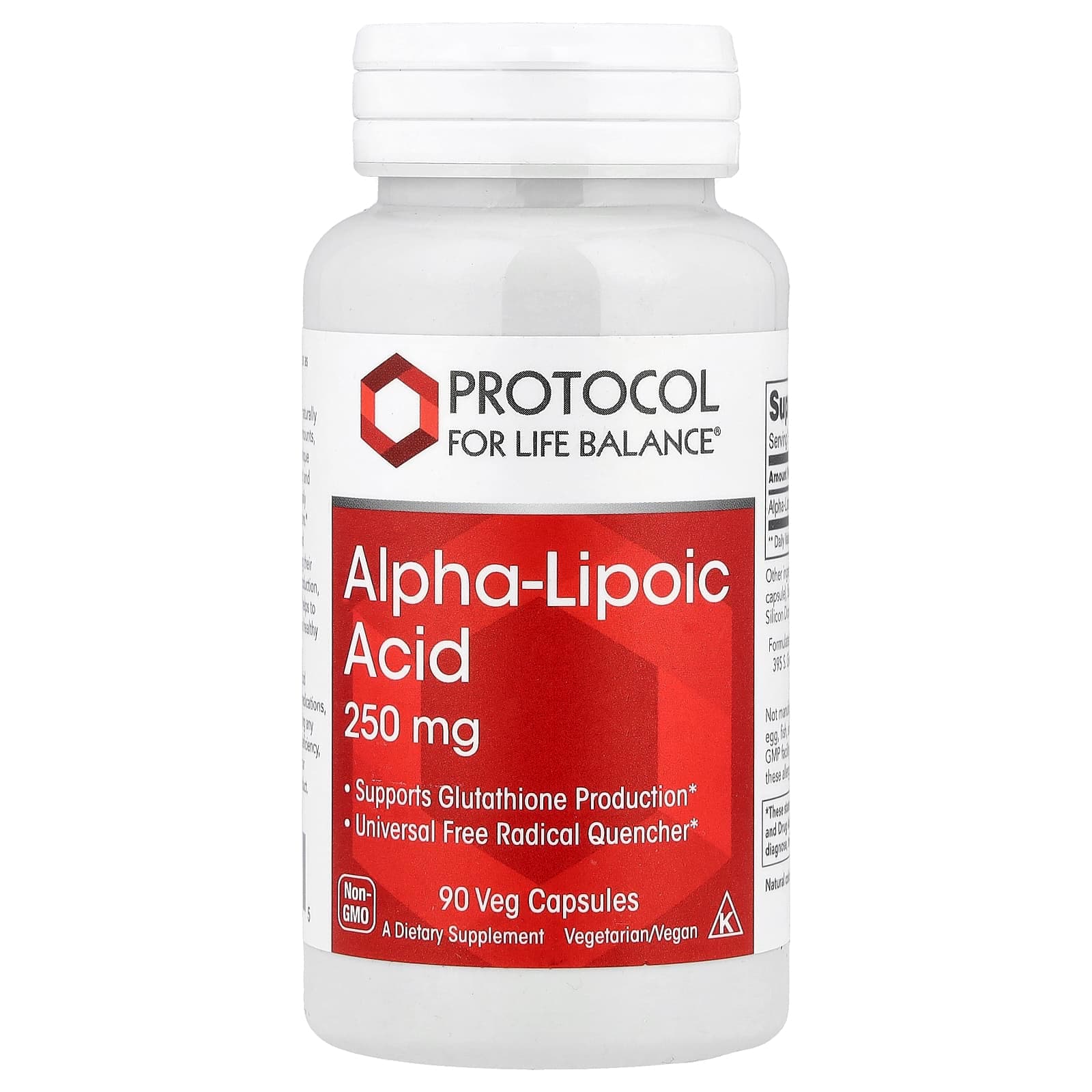 Protocol for Life Balance Alpha-Lipoic Acid – 90 gélules végétales de Protocol for Life Balance