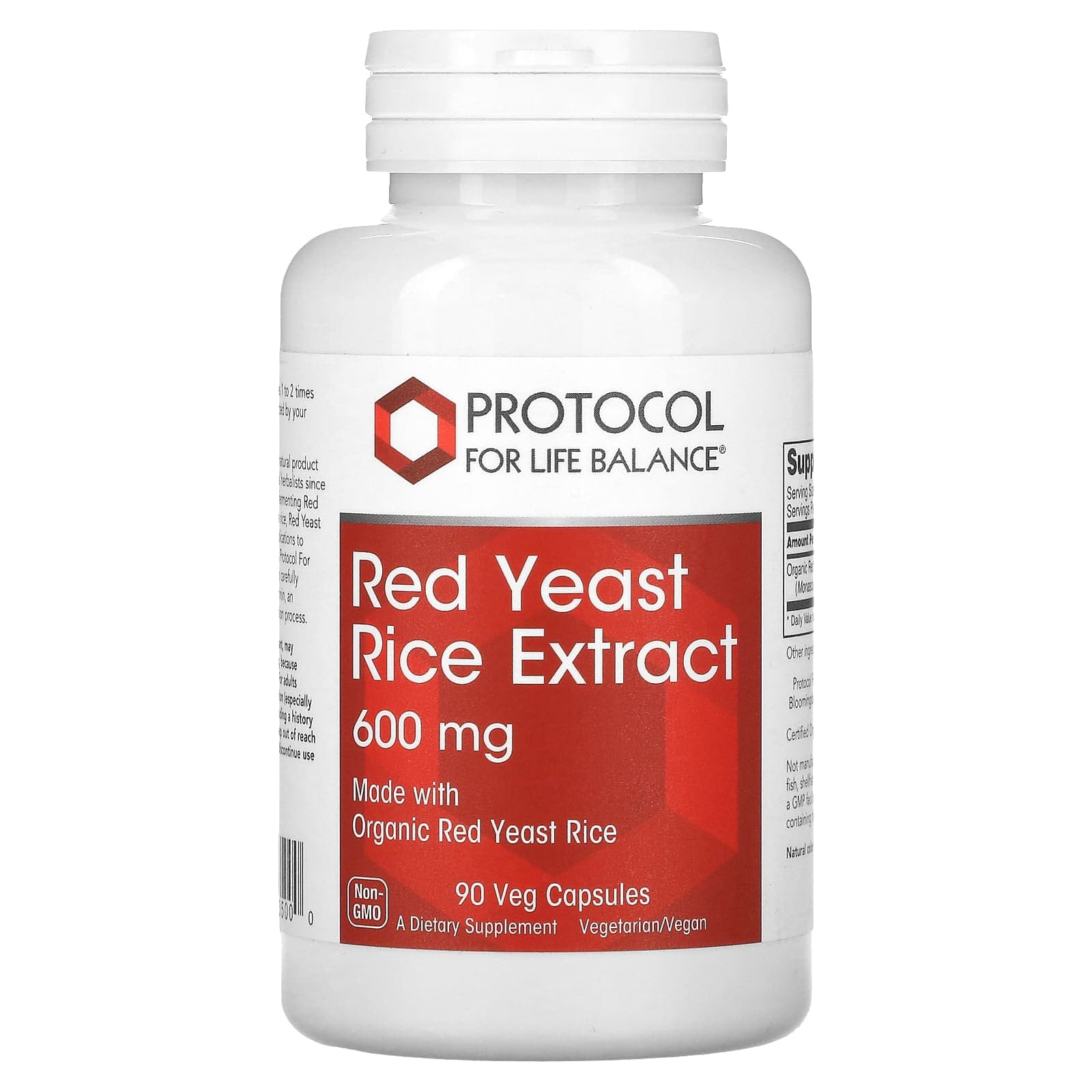 Protocol for Life Balance Red Yeast Rice Extract – 90 gélules végétales de Protocol for Life Balance