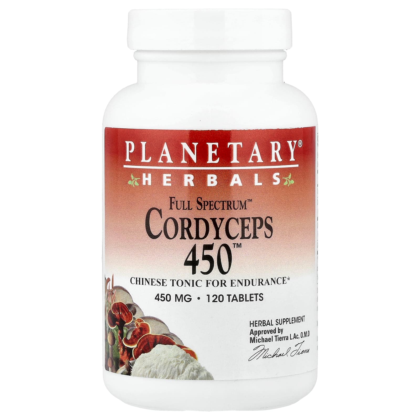 Planetary Herbals Full Spectrum Cordyceps 450 – 120 comprimés de Planetary Herbals