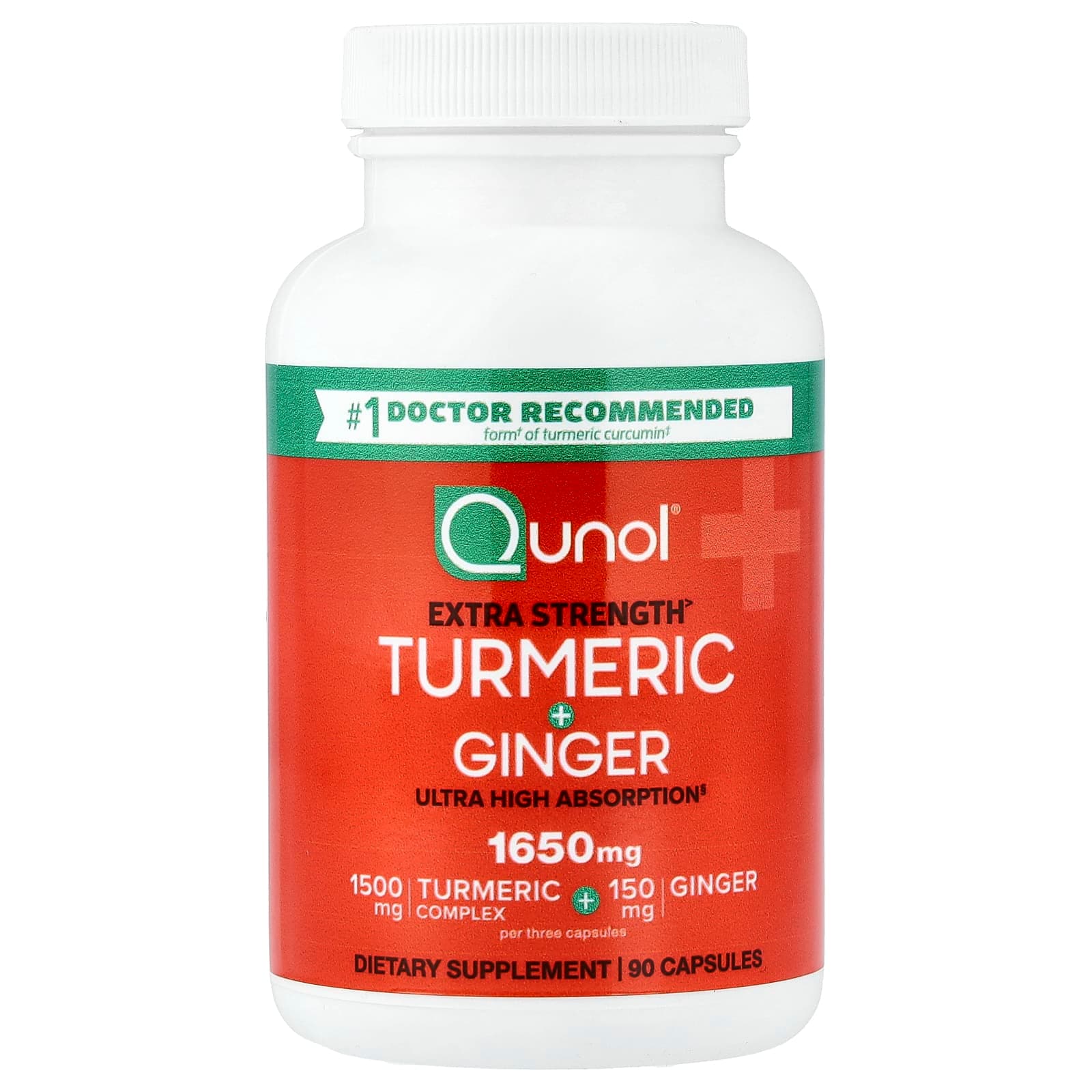 Qunol Turmeric + Ginger – 90 gélules de Qunol