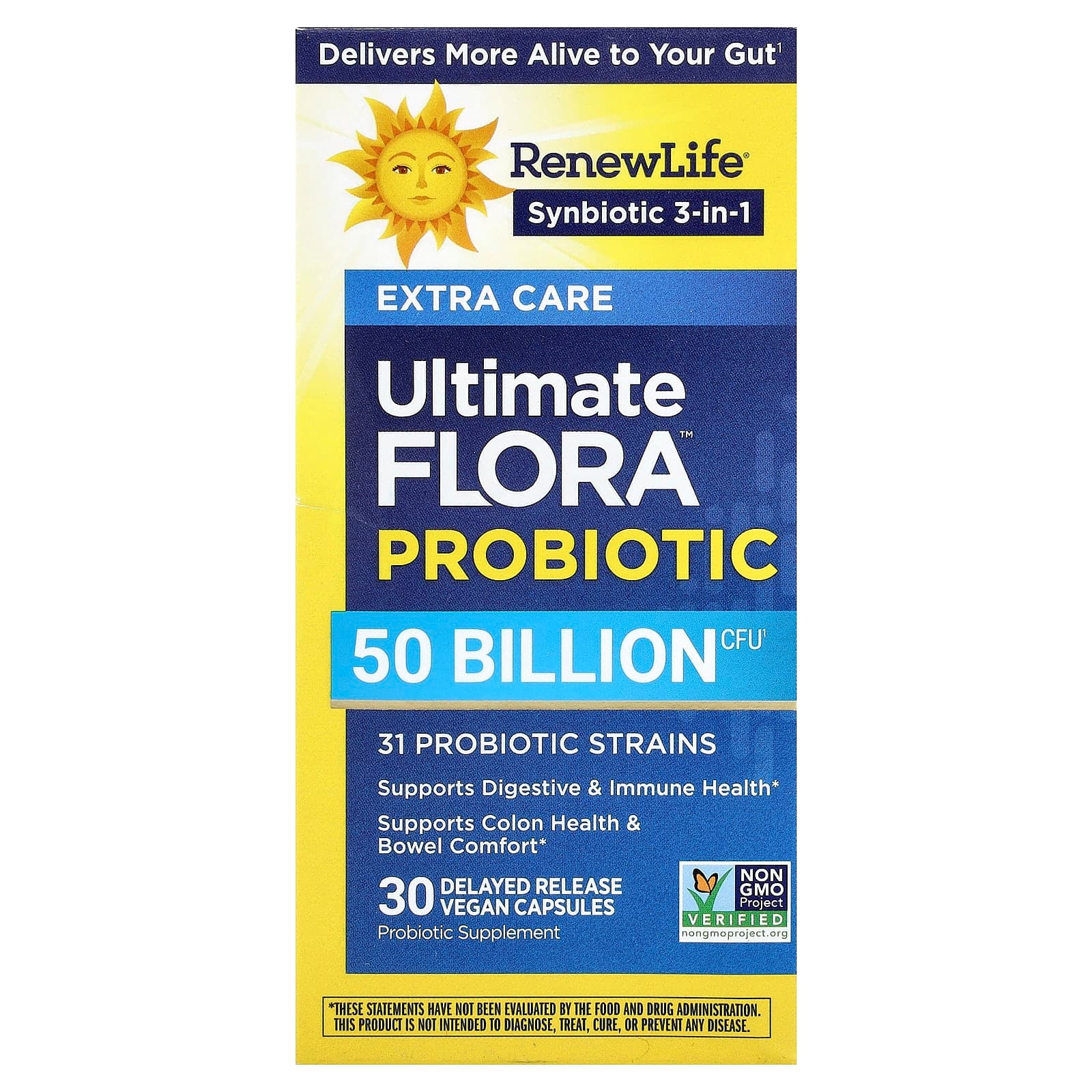 Renew Life Ultimate Flora Probiotic, 30 Delayed Release Vegan Capsules de Renew Life