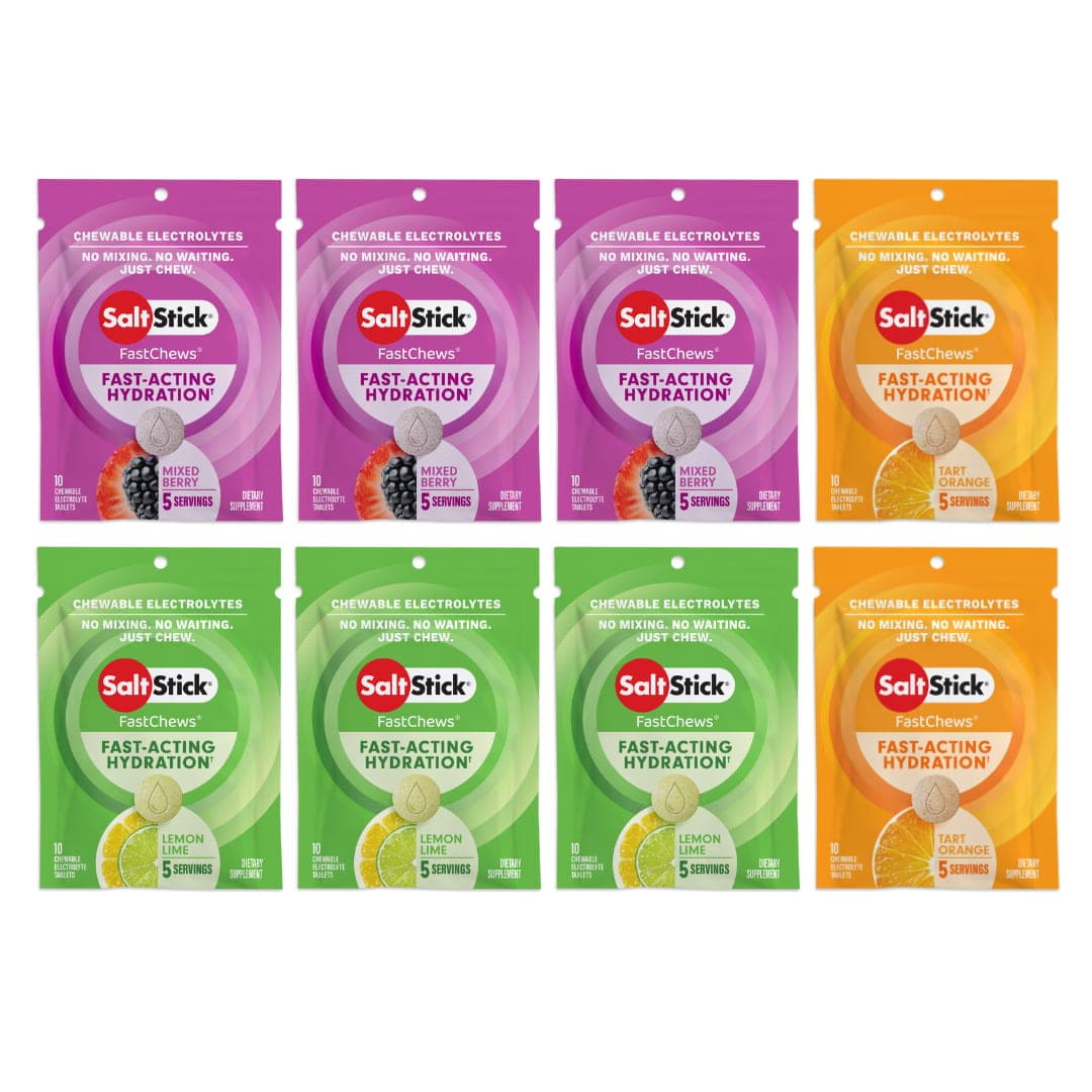 SaltStick FastChews, Chewable Electrolytes, Multi-Flavor Pack – 8 sachets de SaltStick