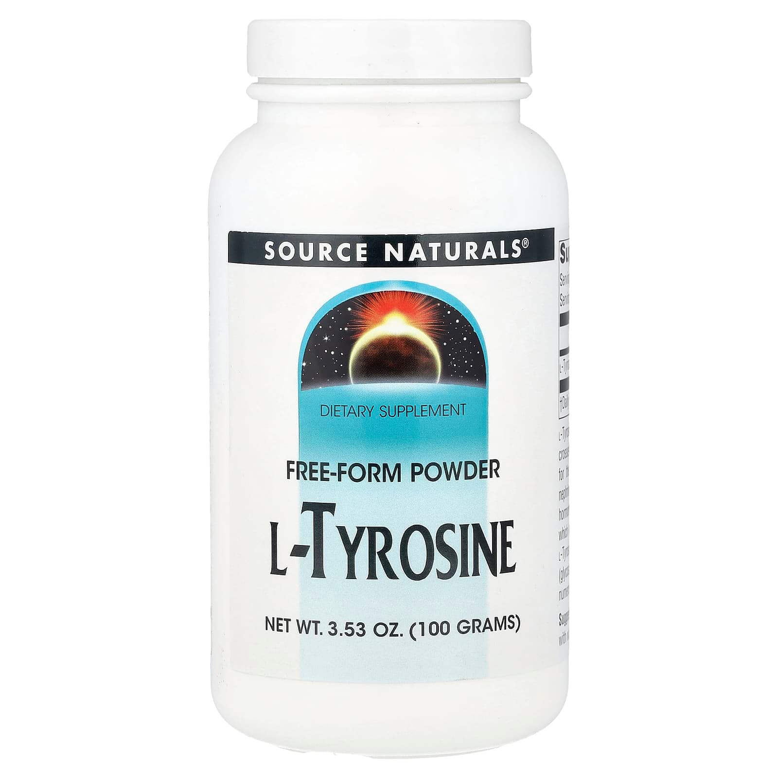 Source Naturals L-Tyrosine, Free-Form Powder – 100 g de Source Naturals