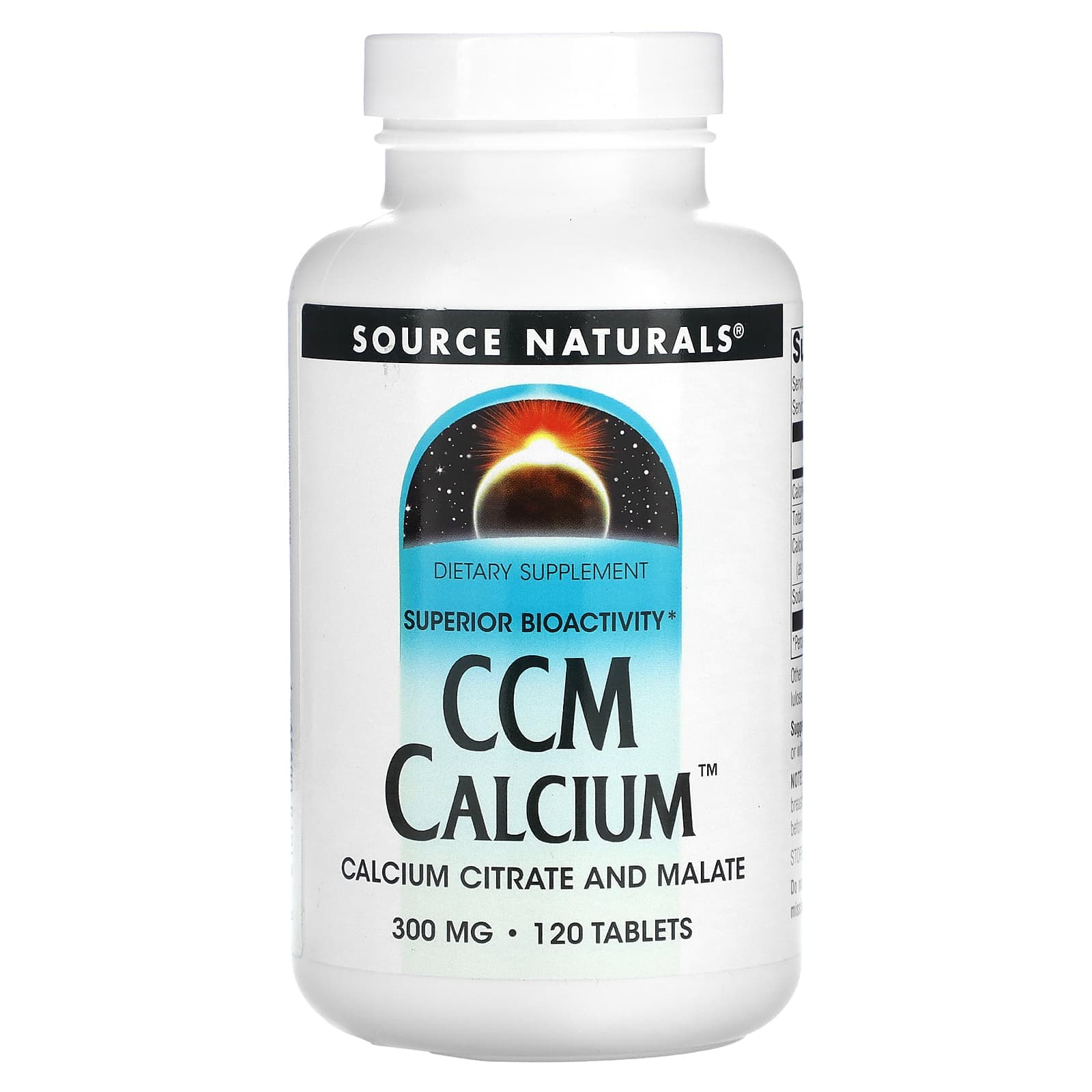Source Naturals CCM Calcium – 120 comprimés de Source Naturals