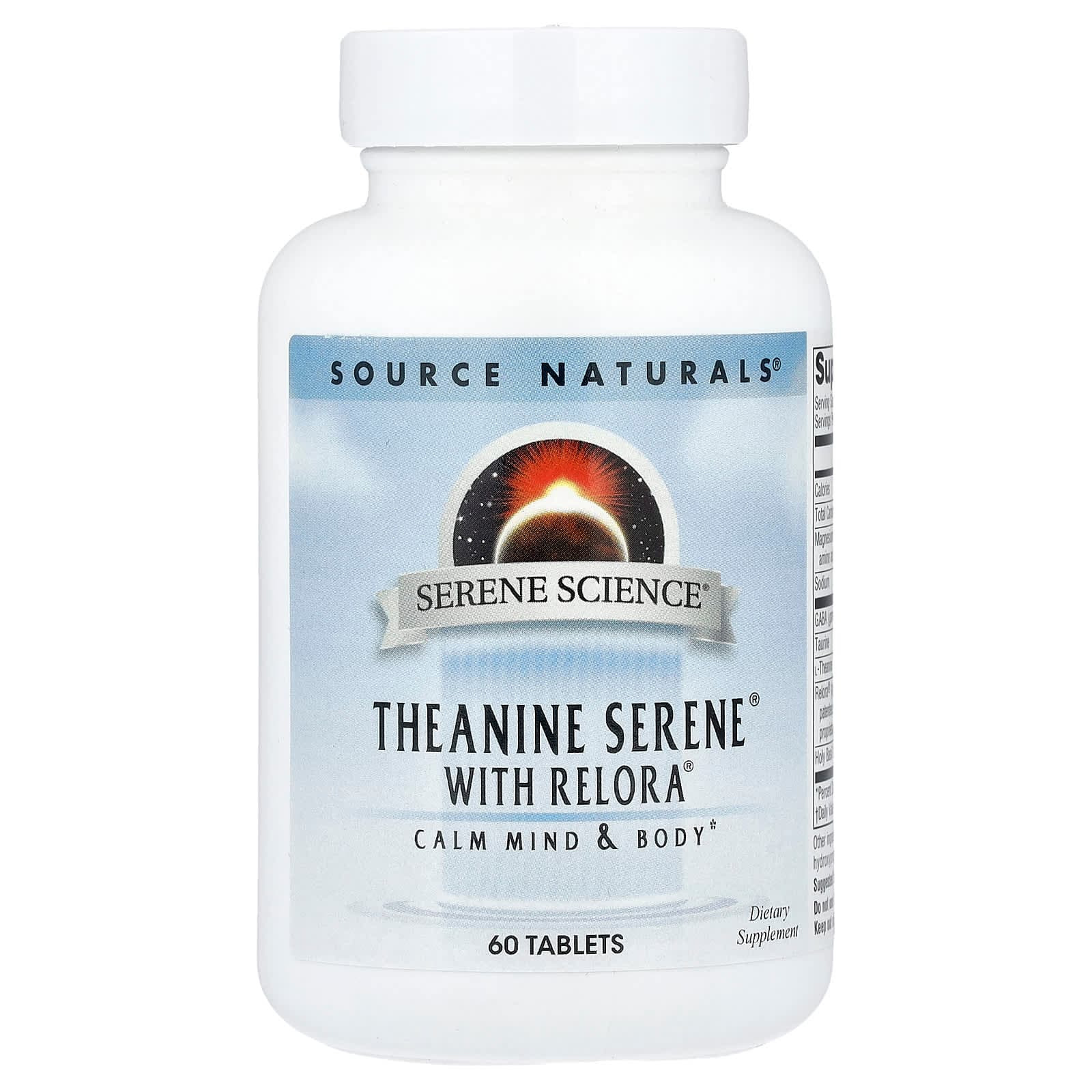 Source Naturals Serene Science, Theanine Serene With Relora – 60 comprimés de Source Naturals