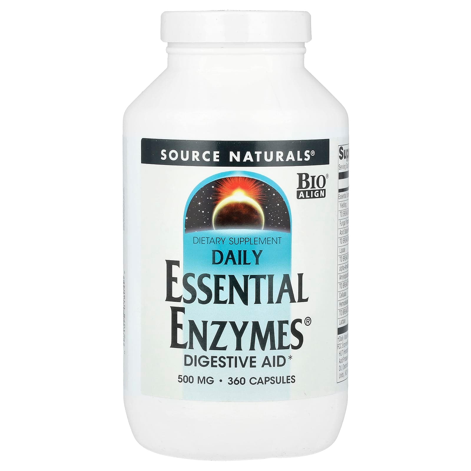 Source Naturals Daily Essential Enzymes – 360 gélules de Source Naturals