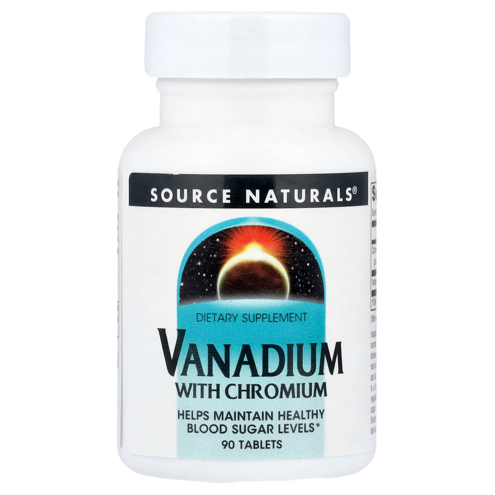 Source Naturals Vanadium with Chromium – 90 comprimés de Source Naturals