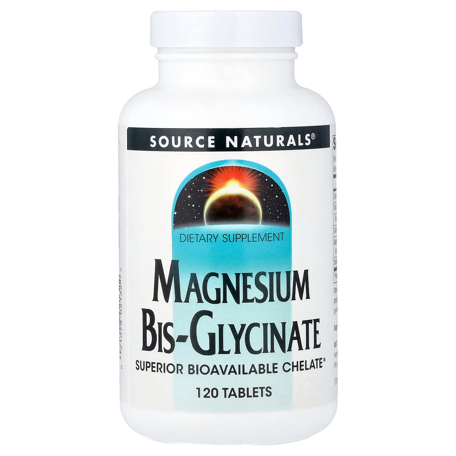 Source Naturals Magnesium Bis-Glycinate – 120 comprimés de Source Naturals