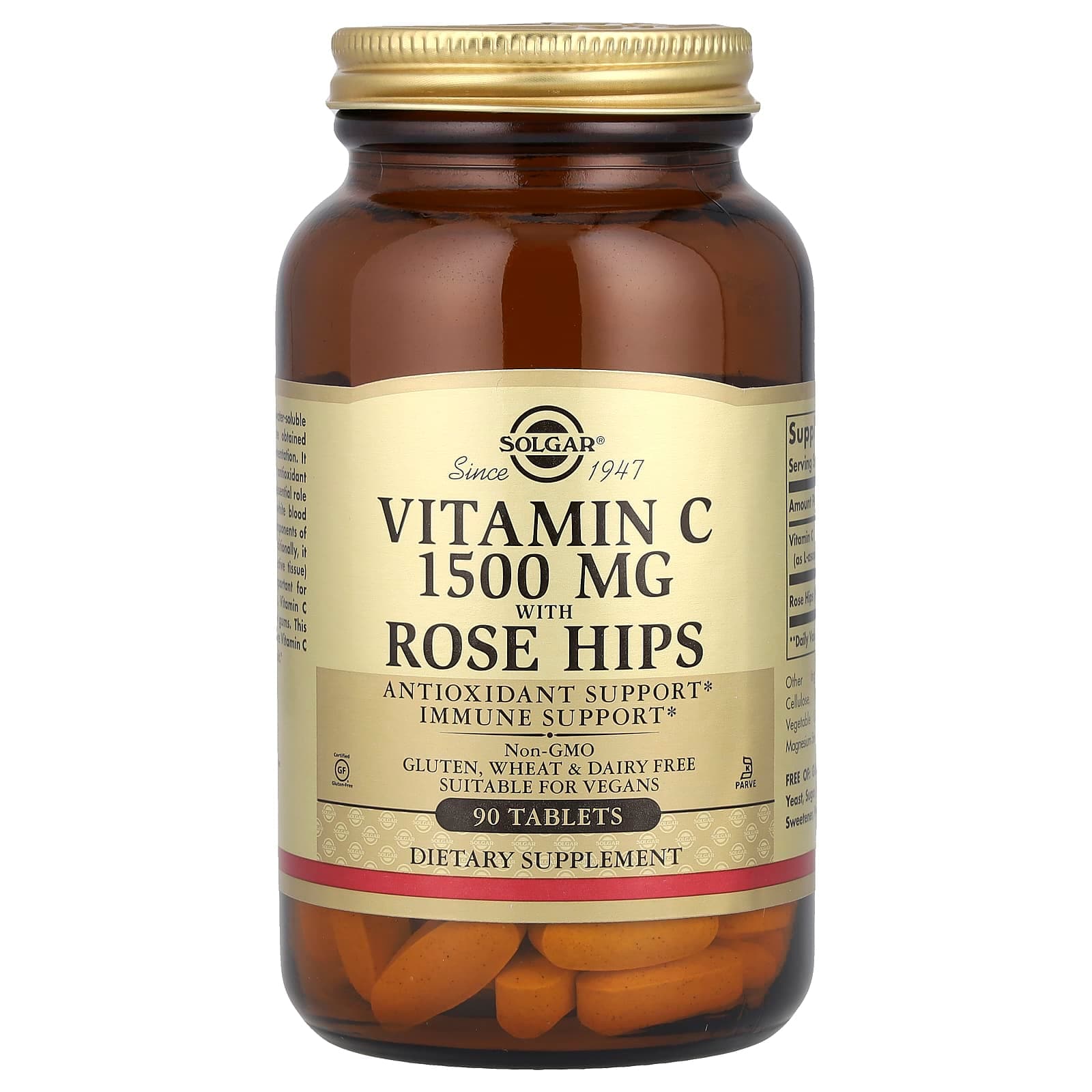 Solgar Vitamin C with Rose Hips – 90 comprimés de Solgar
