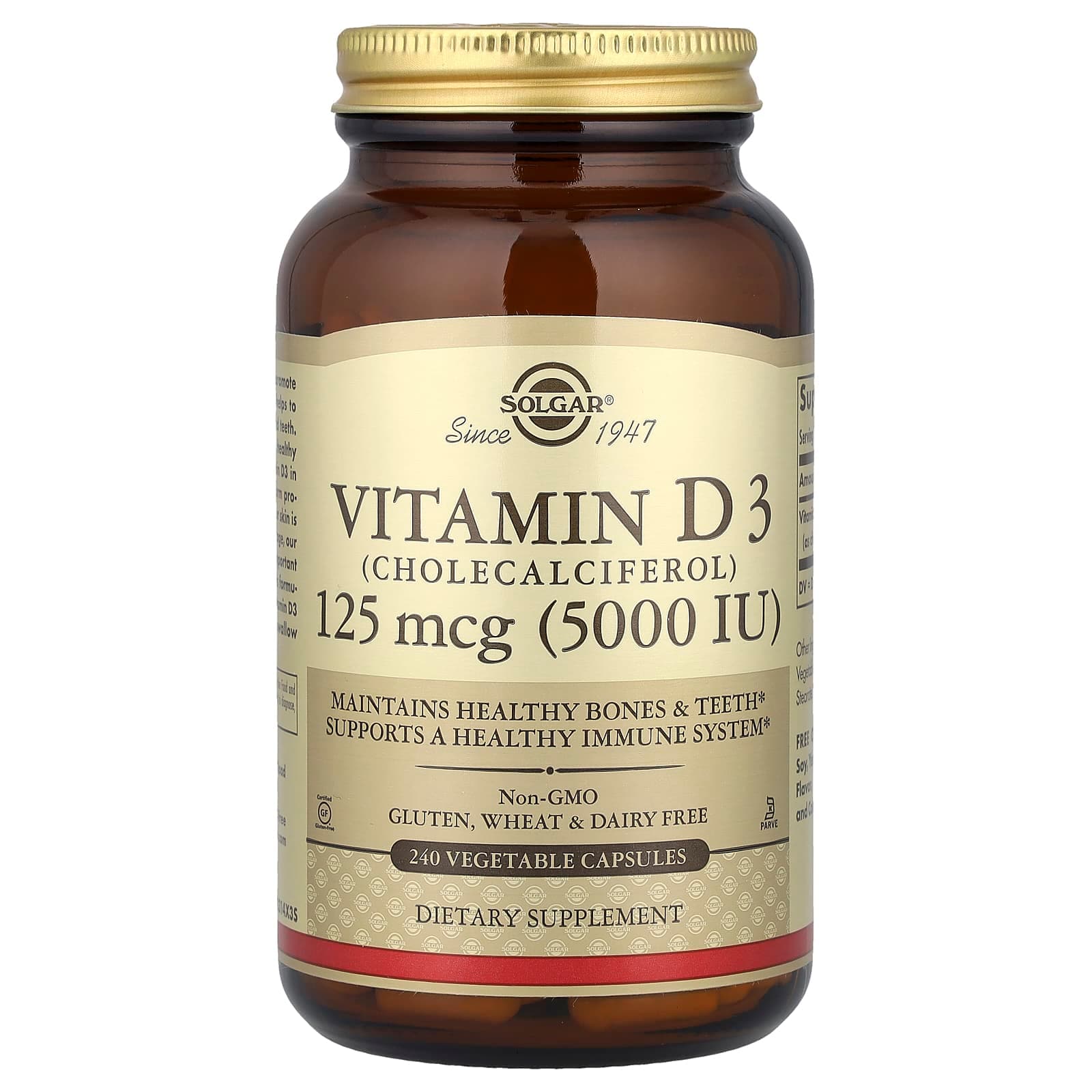 Solgar Vitamin D3 (Cholecalciferol) – 125 µg de Solgar
