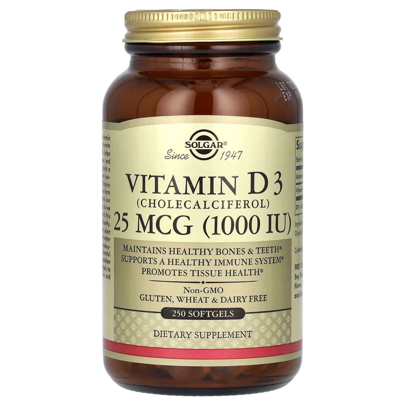 Solgar Vitamin D3 – 250 capsules molles de Solgar