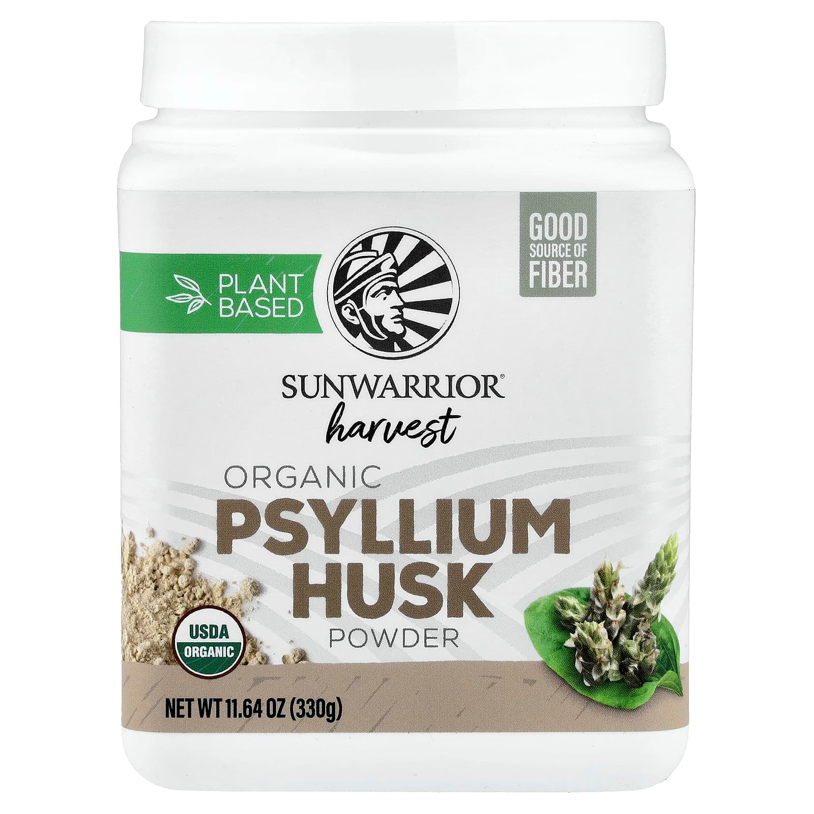Sunwarrior Harvest, Organic Psyllium Husk Powder – 330 g de Sunwarrior
