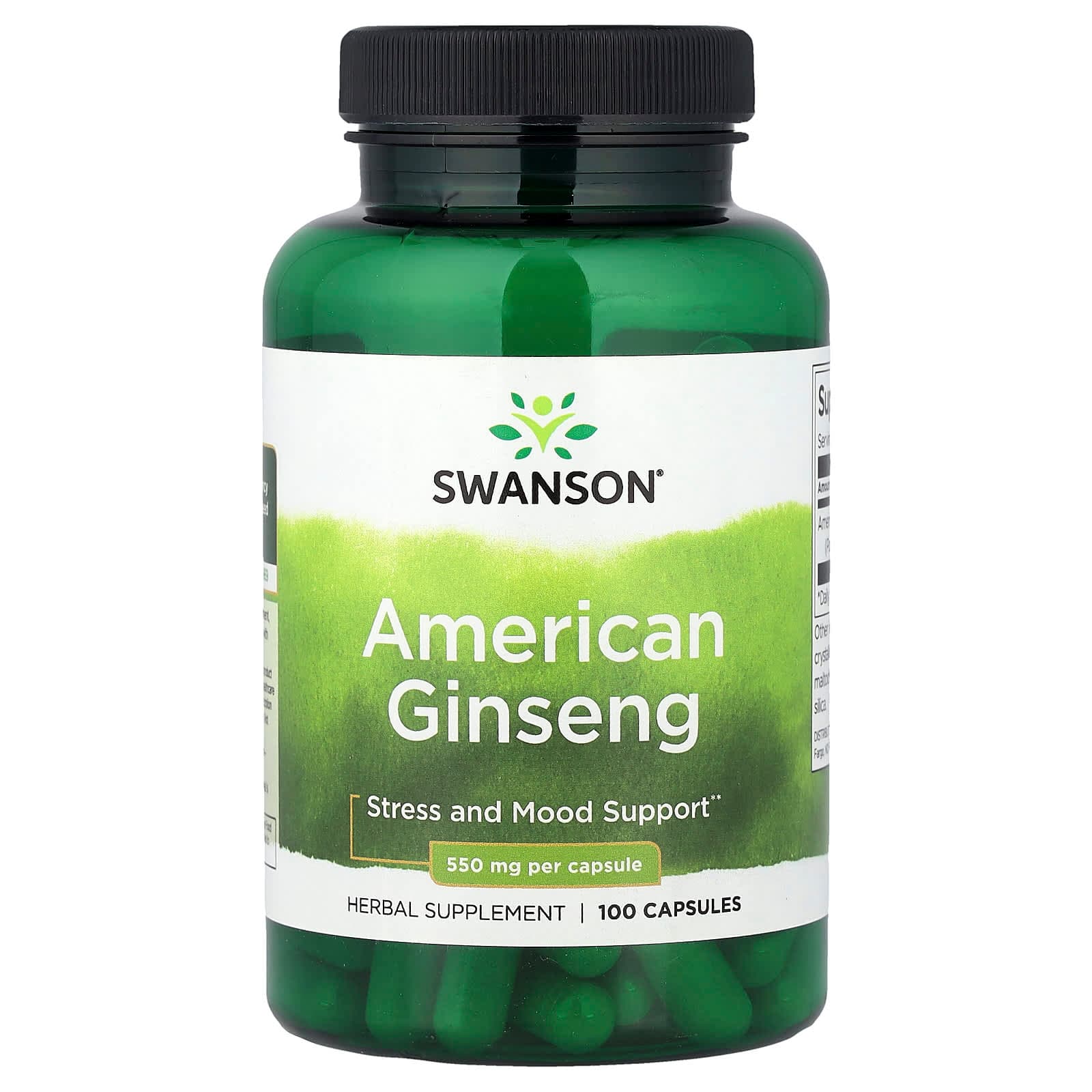 Swanson Vitamins American Ginseng – 100 gélules de Swanson Vitamins