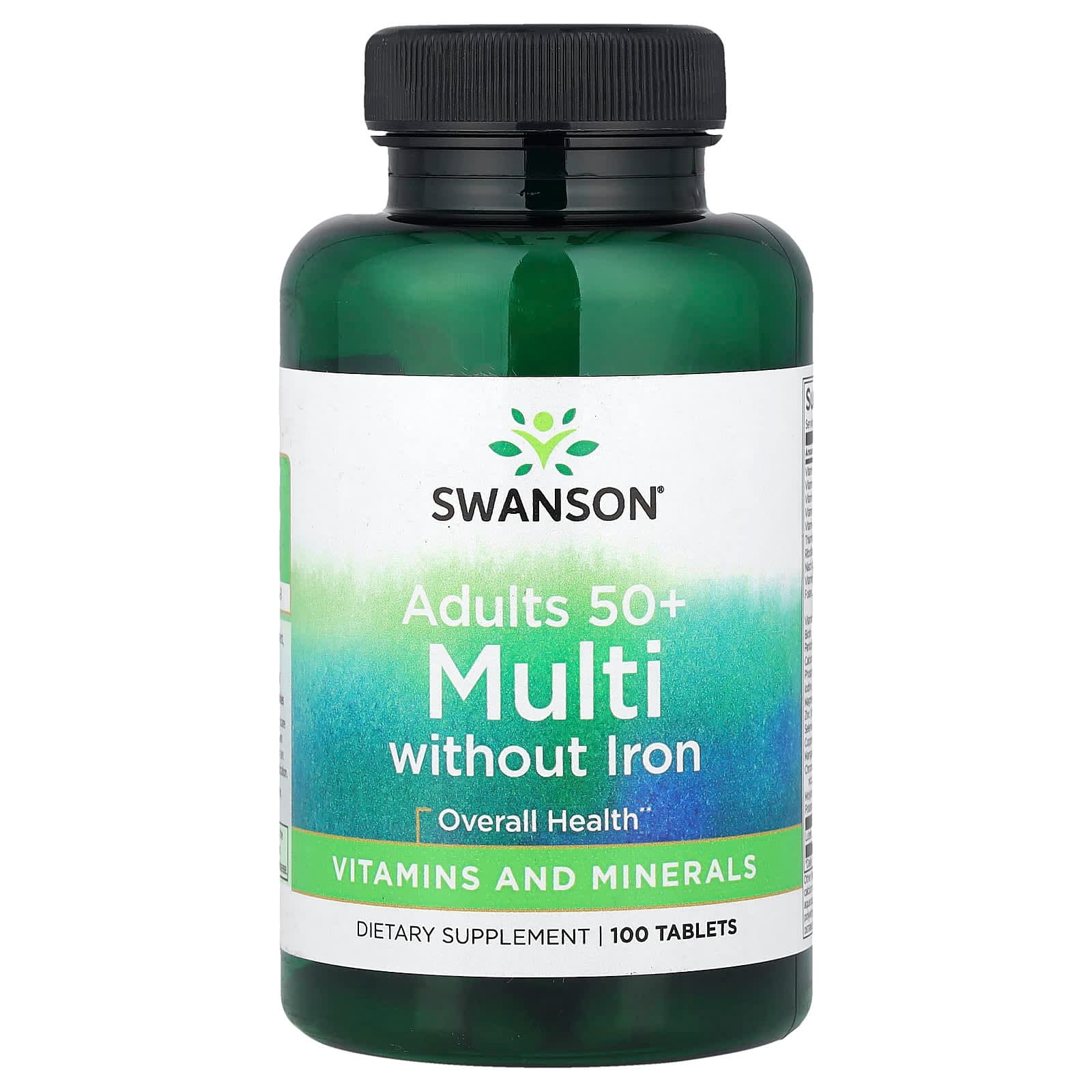 Swanson Vitamins Adults 50+ Multi Without Iron – 100 comprimés de Swanson Vitamins