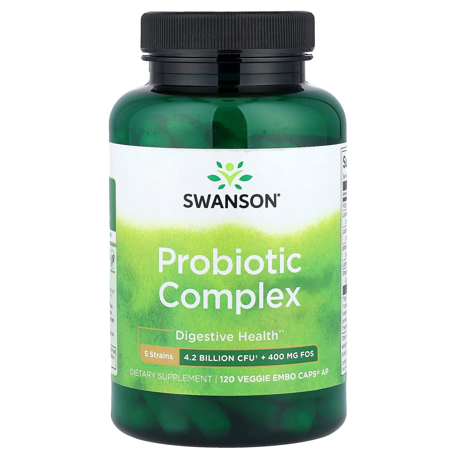 Swanson Vitamins Probiotic Complex, 120 Veggie EMBO Caps AP de Swanson Vitamins