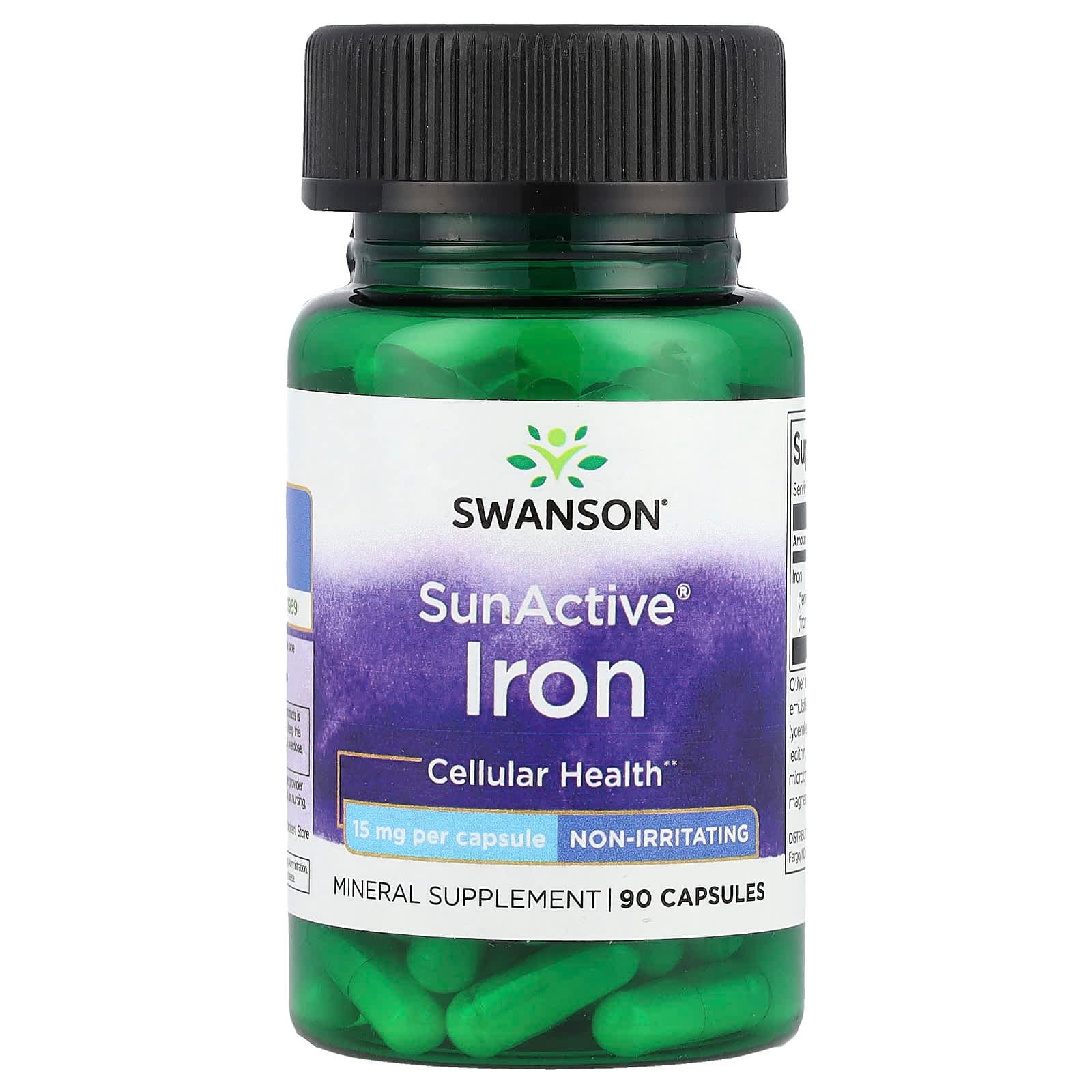 Swanson Vitamins SunActive, Iron – 90 gélules de Swanson Vitamins