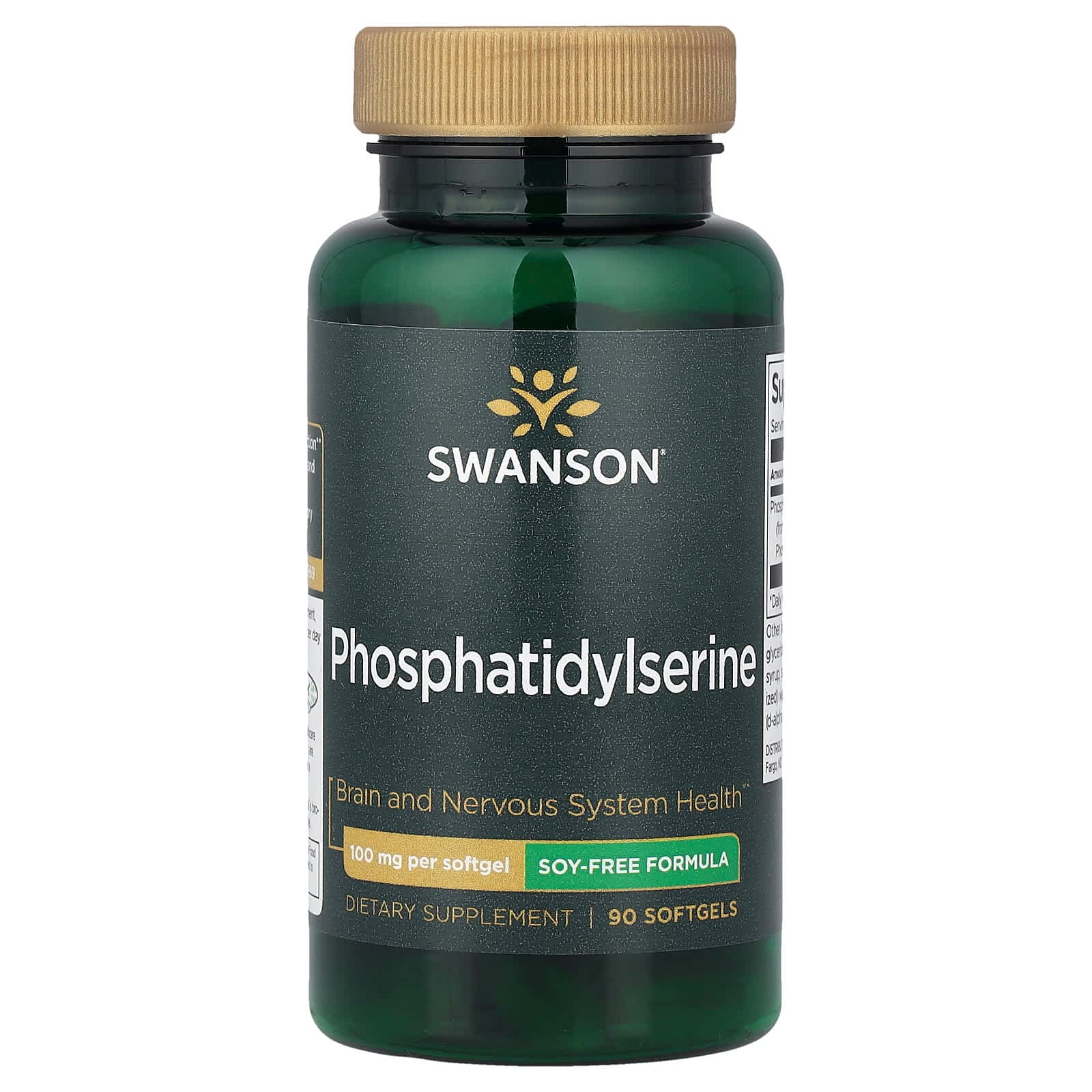 Swanson Vitamins Phosphatidylserine, Soy-Free Formula – 90 capsules molles de Swanson Vitamins