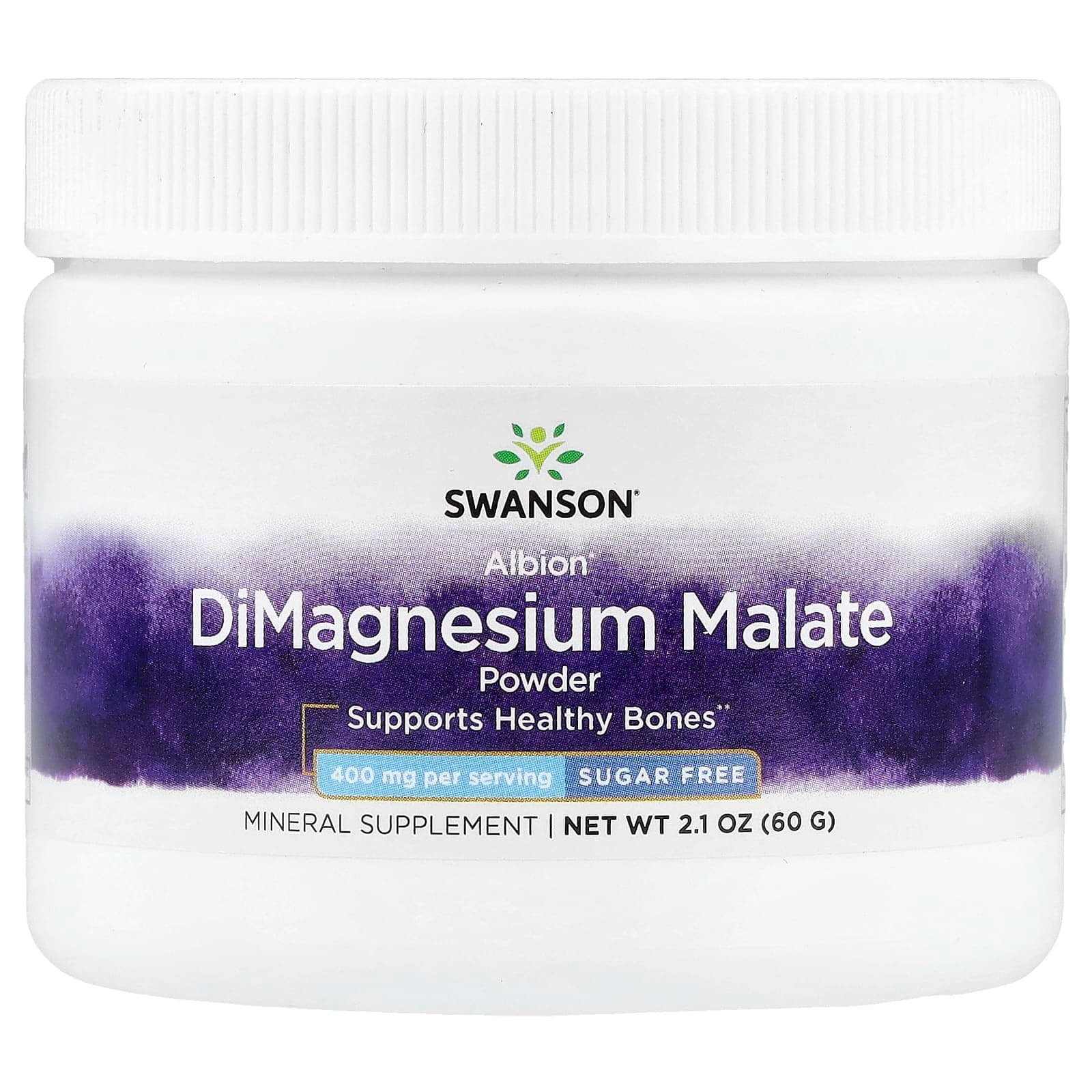 Swanson Vitamins Albion DiMagnesium Malate Powder, Sugar Free – 60 g de Swanson Vitamins