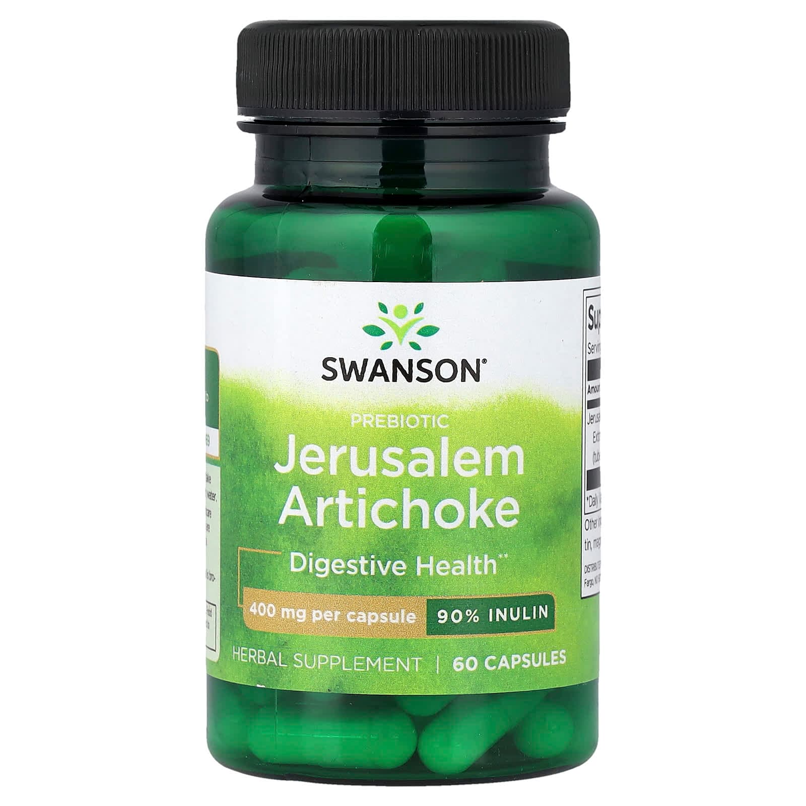 Swanson Vitamins Prebiotic Jerusalem Artichoke – 60 gélules de Swanson Vitamins