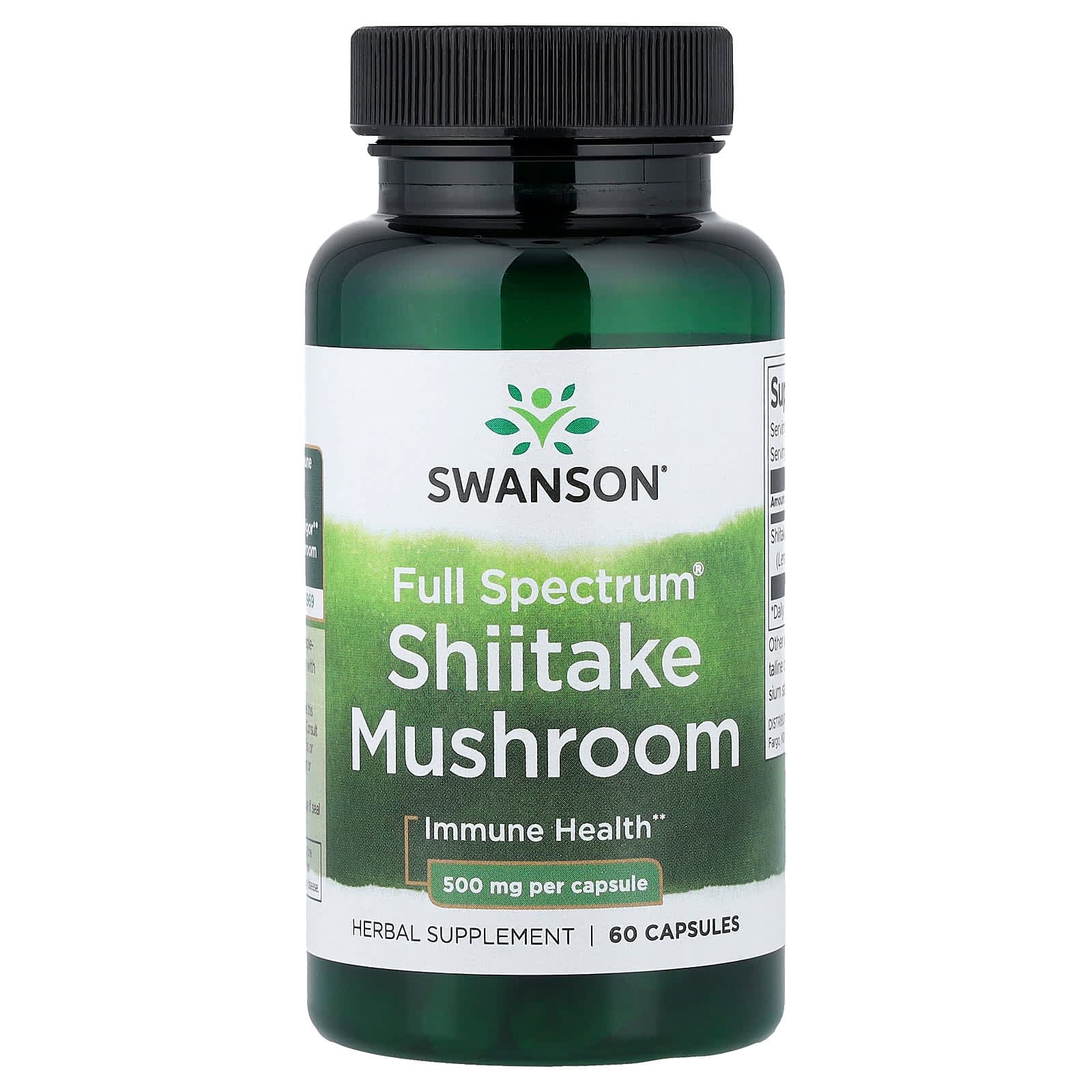 Swanson Vitamins Full Spectrum Shiitake Mushroom – 60 gélules de Swanson Vitamins