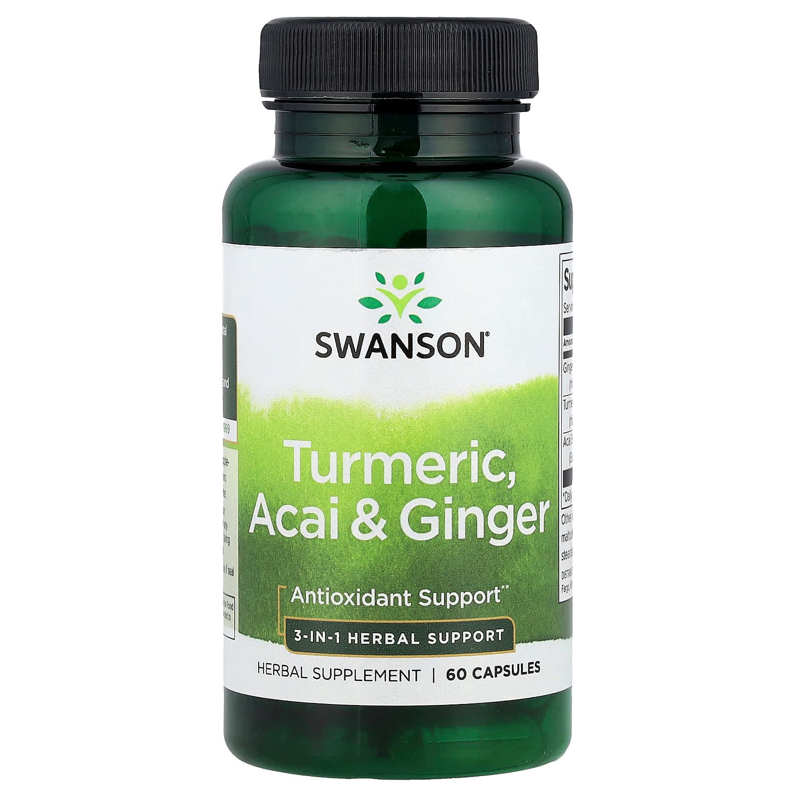 Swanson Vitamins Turmeric, Acai & Ginger – 60 gélules de Swanson Vitamins
