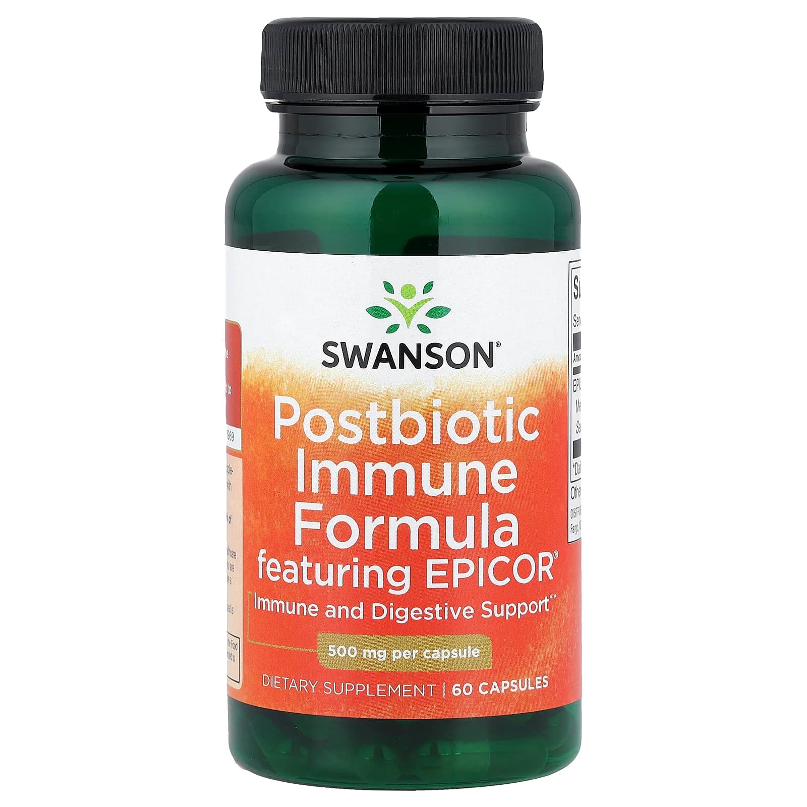 Swanson Vitamins Postbiotic Immune Formula Featuring Epicor – 60 gélules de Swanson Vitamins