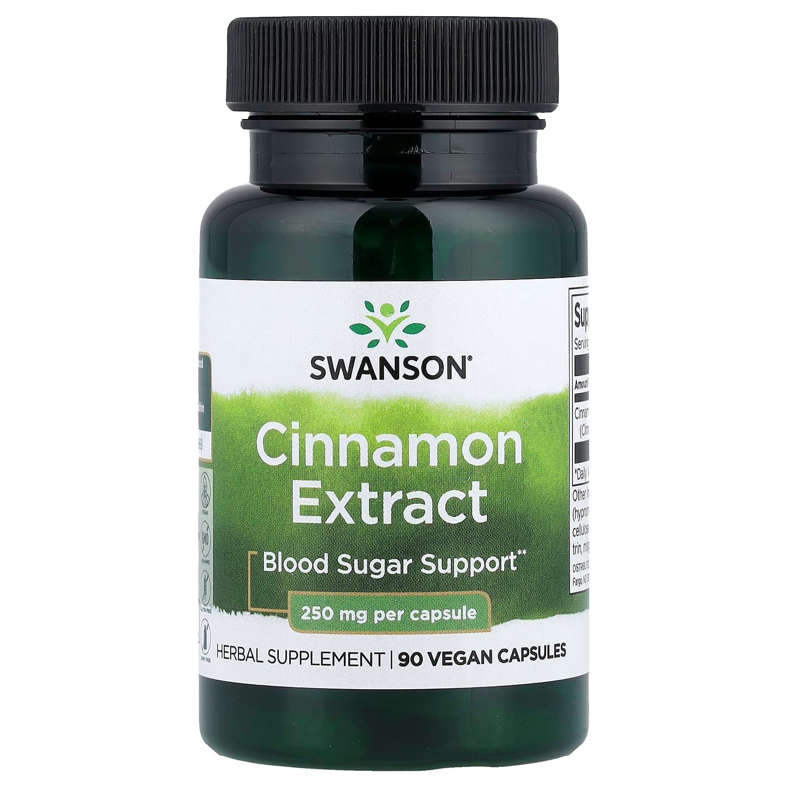 Swanson Vitamins Cinnamon Extract – Cinnamon Extract – 90 gélules véganes de Swanson Vitamins