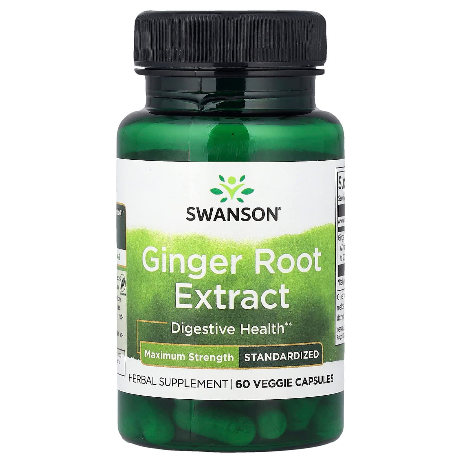 Swanson Vitamins Ginger Root Extract, Standardized – 60 gélules végétales de Swanson Vitamins