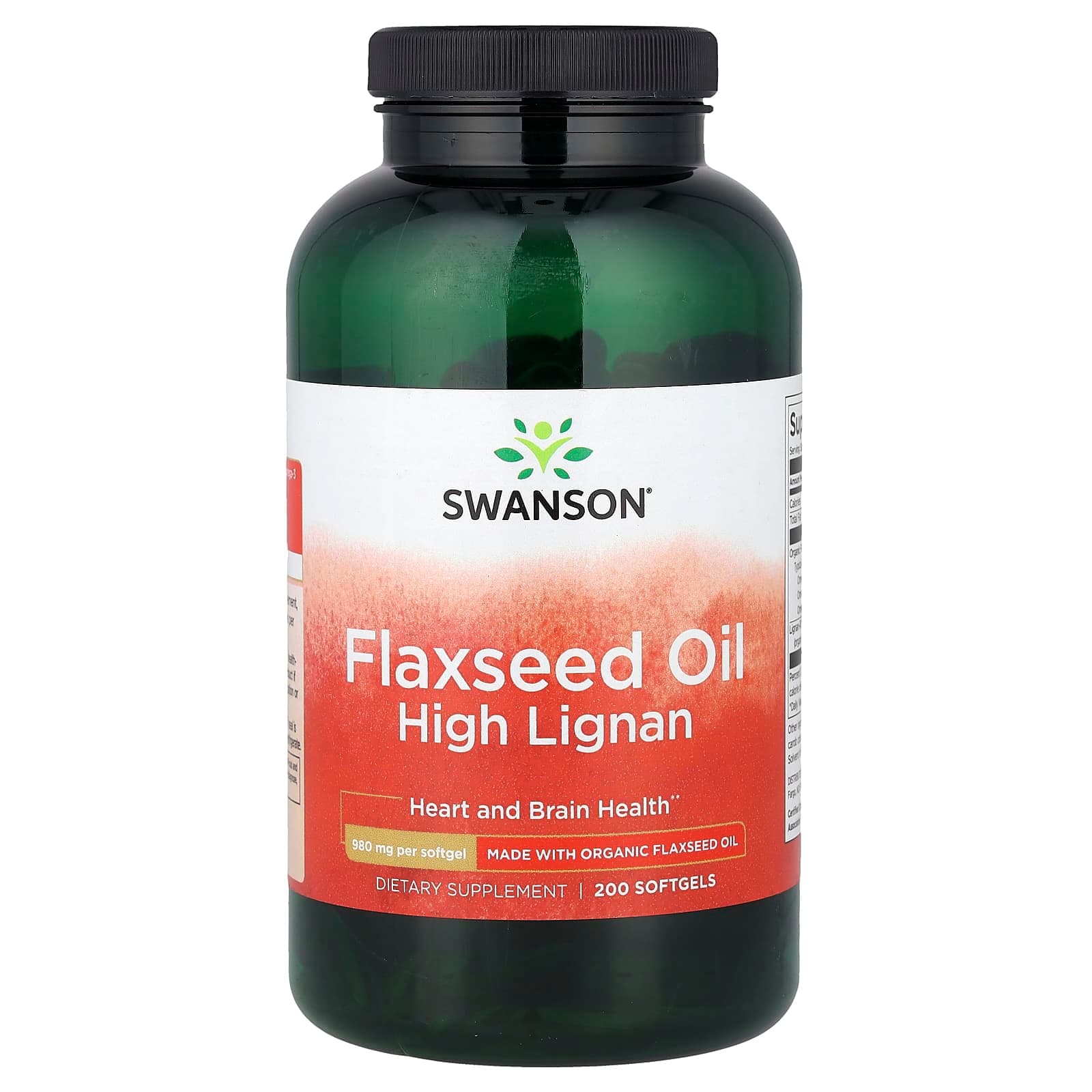 Swanson Vitamins Flaxseed Oil High Lignan – 200 capsules molles de Swanson Vitamins