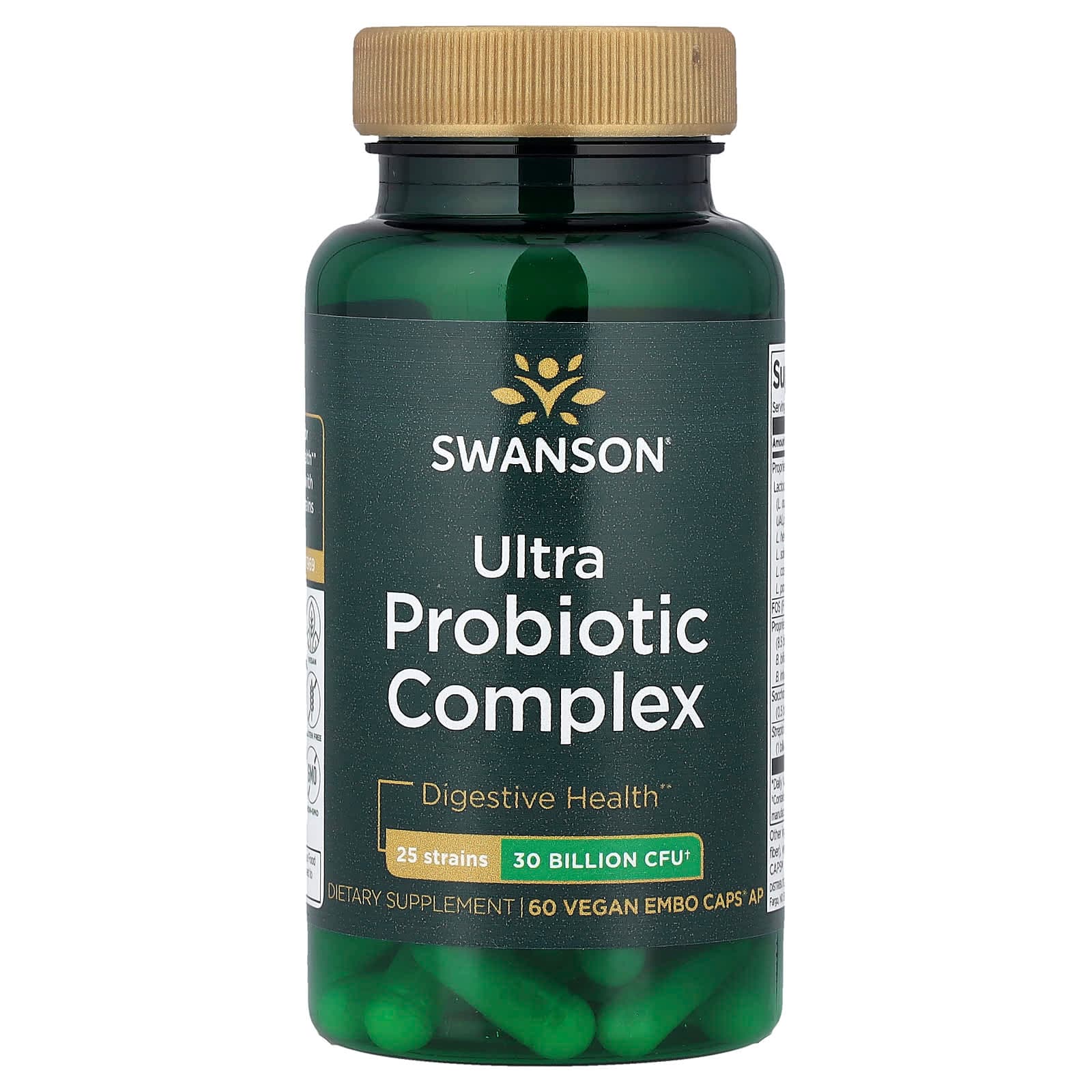 Swanson Vitamins Ultra Probiotic Complex, 60 Vegan Embo Caps AP de Swanson Vitamins