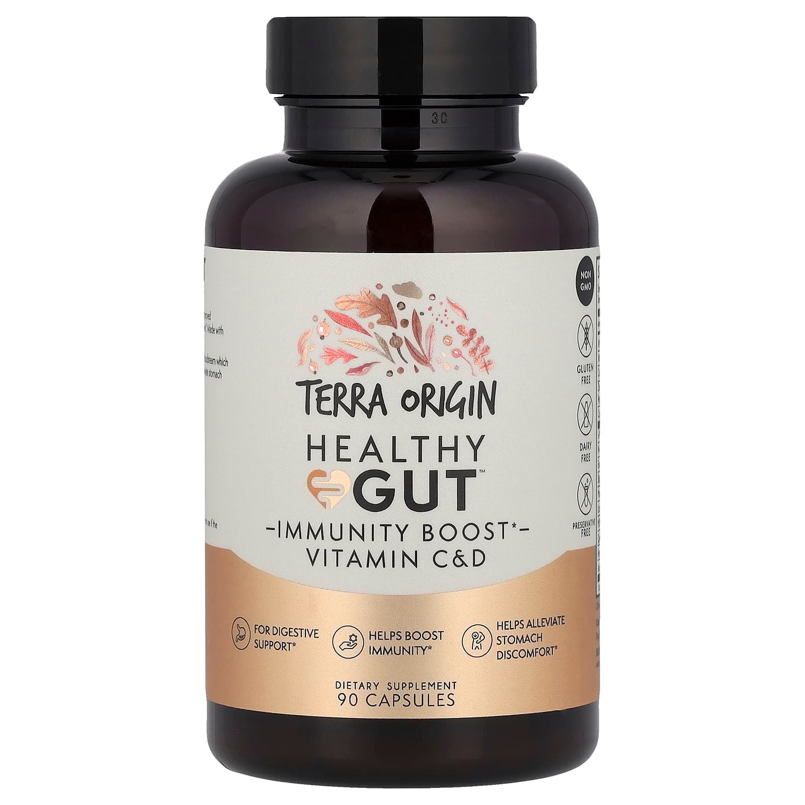 Terra Origin Healthy Gut, Immunity Boost – 90 gélules de Terra Origin