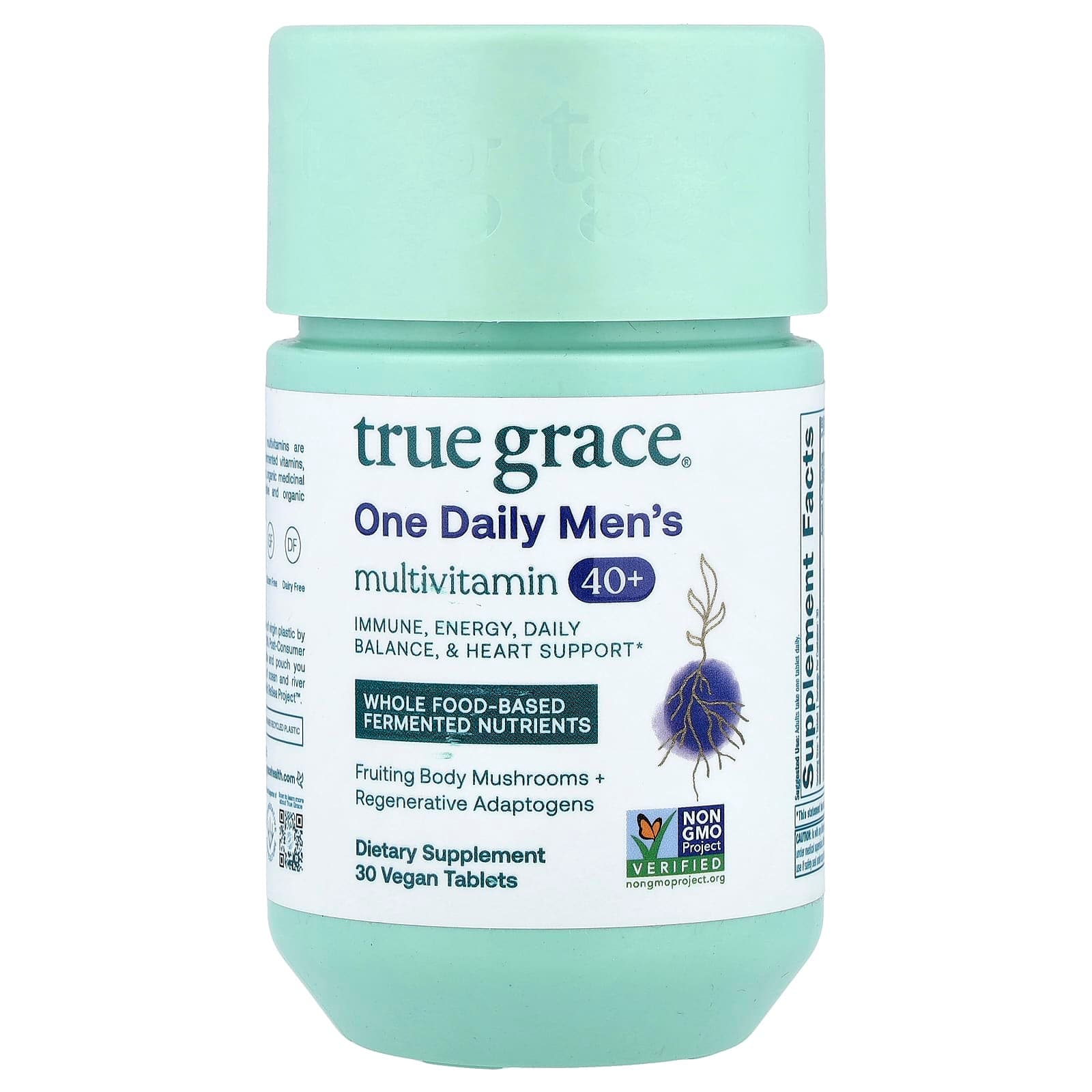 True Grace One Daily Men's Multivitamin 40+, 30 Vegan Tablets de True Grace