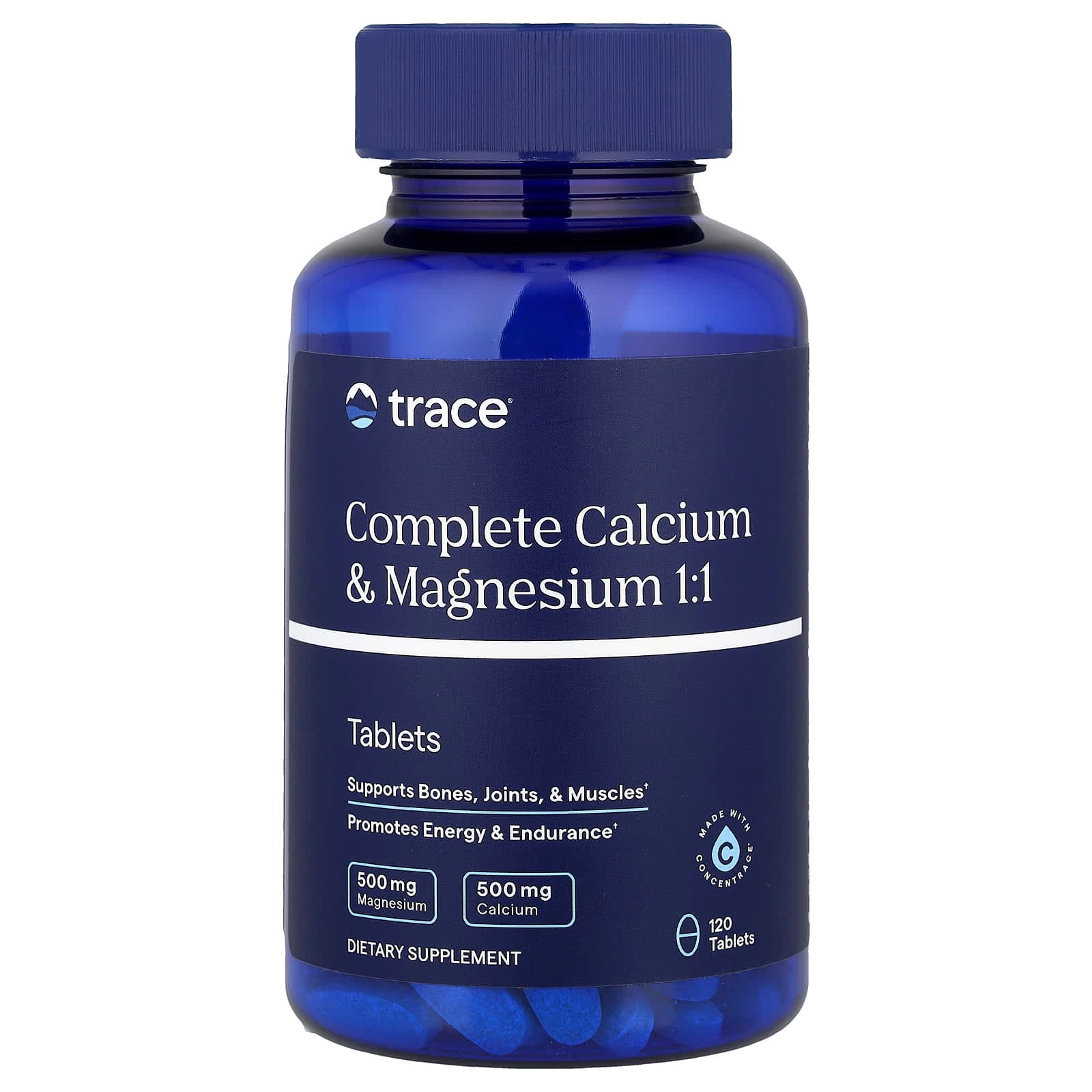 Trace Complete Calcium & Magnesium 1:1 – 120 comprimés de Trace