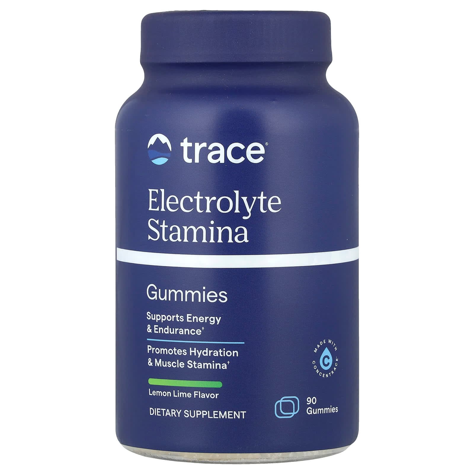 Trace Electrolyte Stamina Gummies – Lemon Lime – 90 gommes de Trace