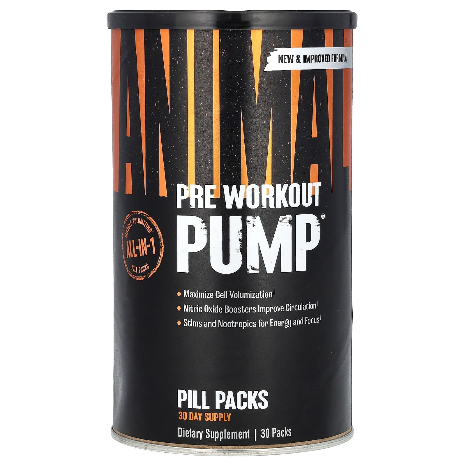 Animal Pre Workout Pump, Pill Packs, 30 Packs de Animal