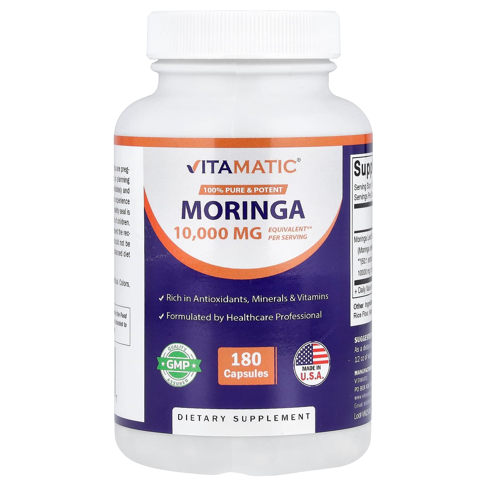 Vitamatic Moringa – 180 gélules de Vitamatic