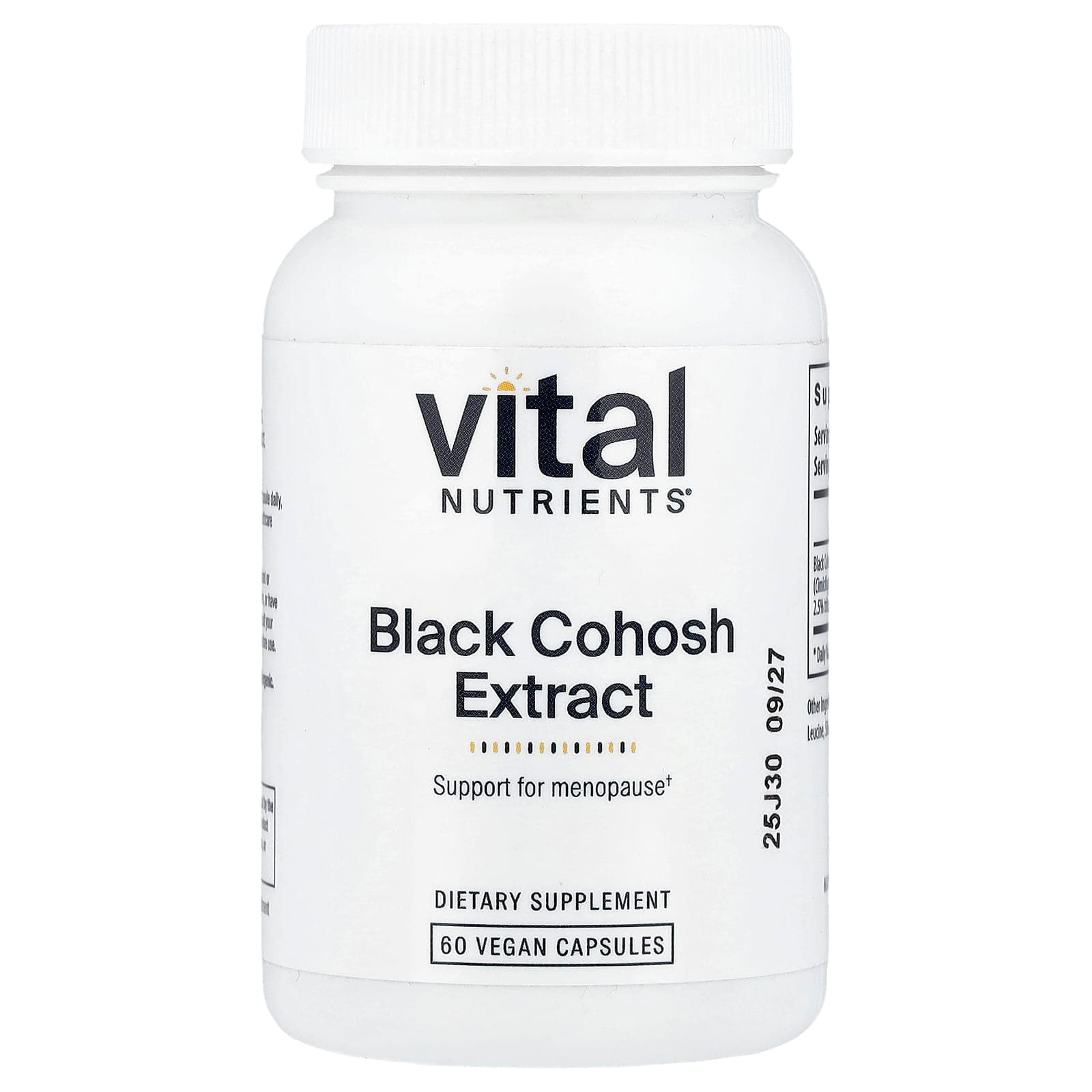 Vital Nutrients Black Cohosh Extract – 60 gélules véganes de Vital Nutrients