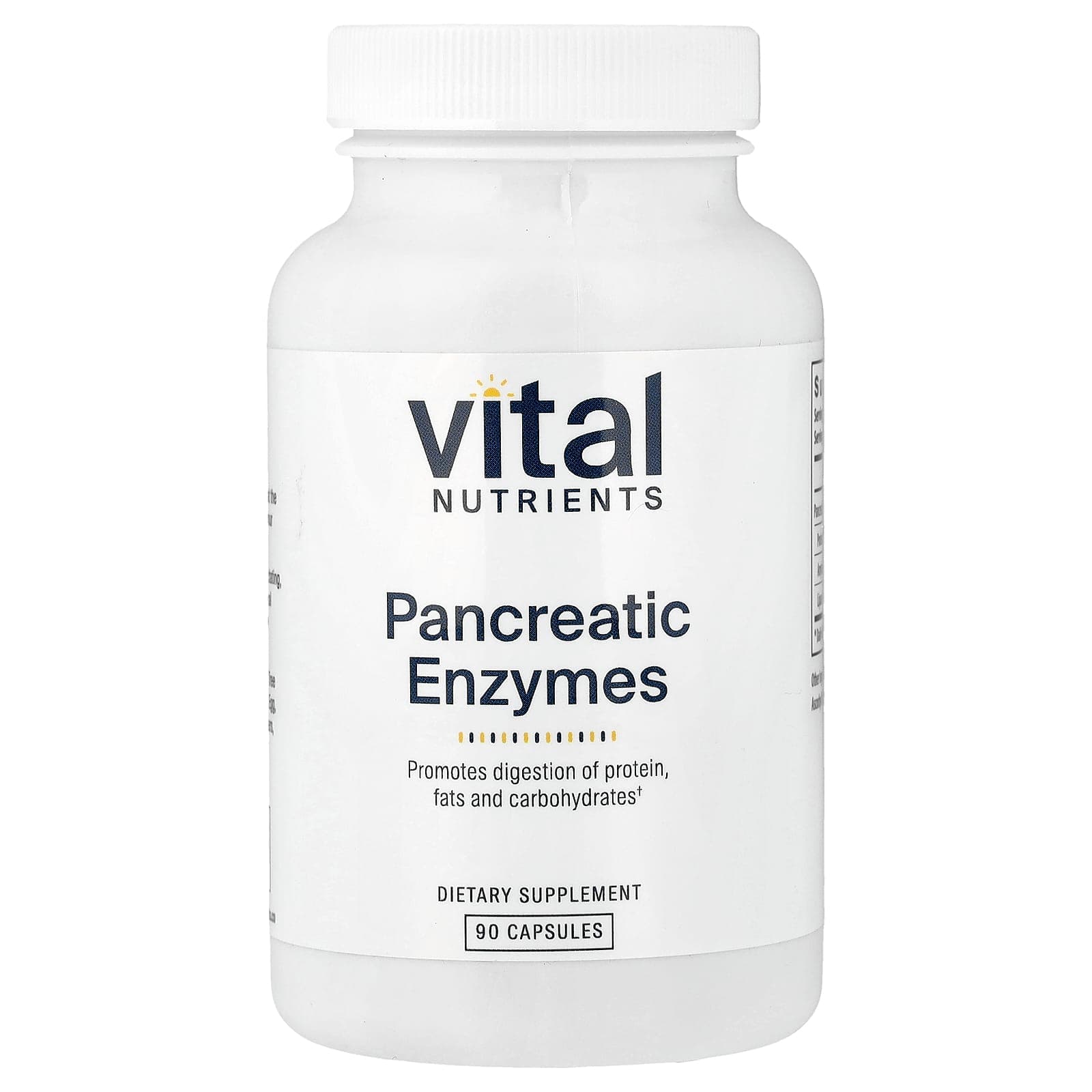Vital Nutrients Pancreatic Enzymes – 90 gélules de Vital Nutrients