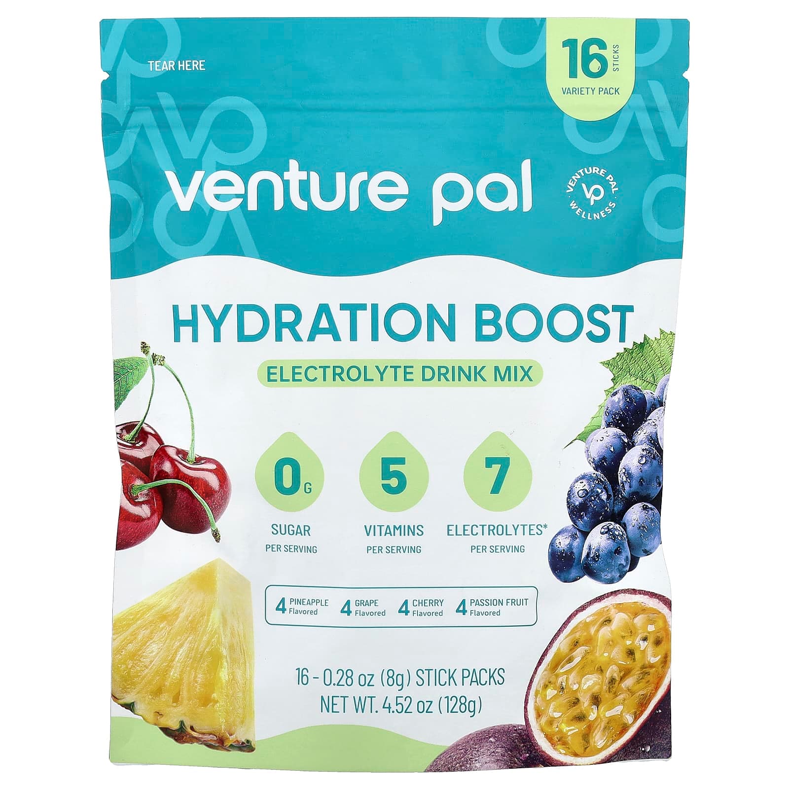 Venture Pal Hydration Boost, Electrolyte Drink Mix, Variety Pack – 8 g de Venture Pal