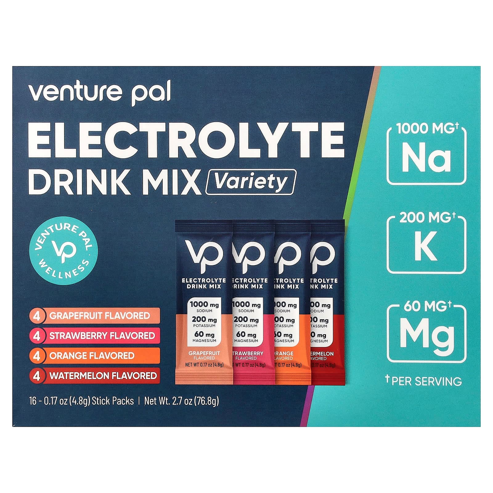Venture Pal Electrolyte Drink Mix, Variety – 4,8 g de Venture Pal