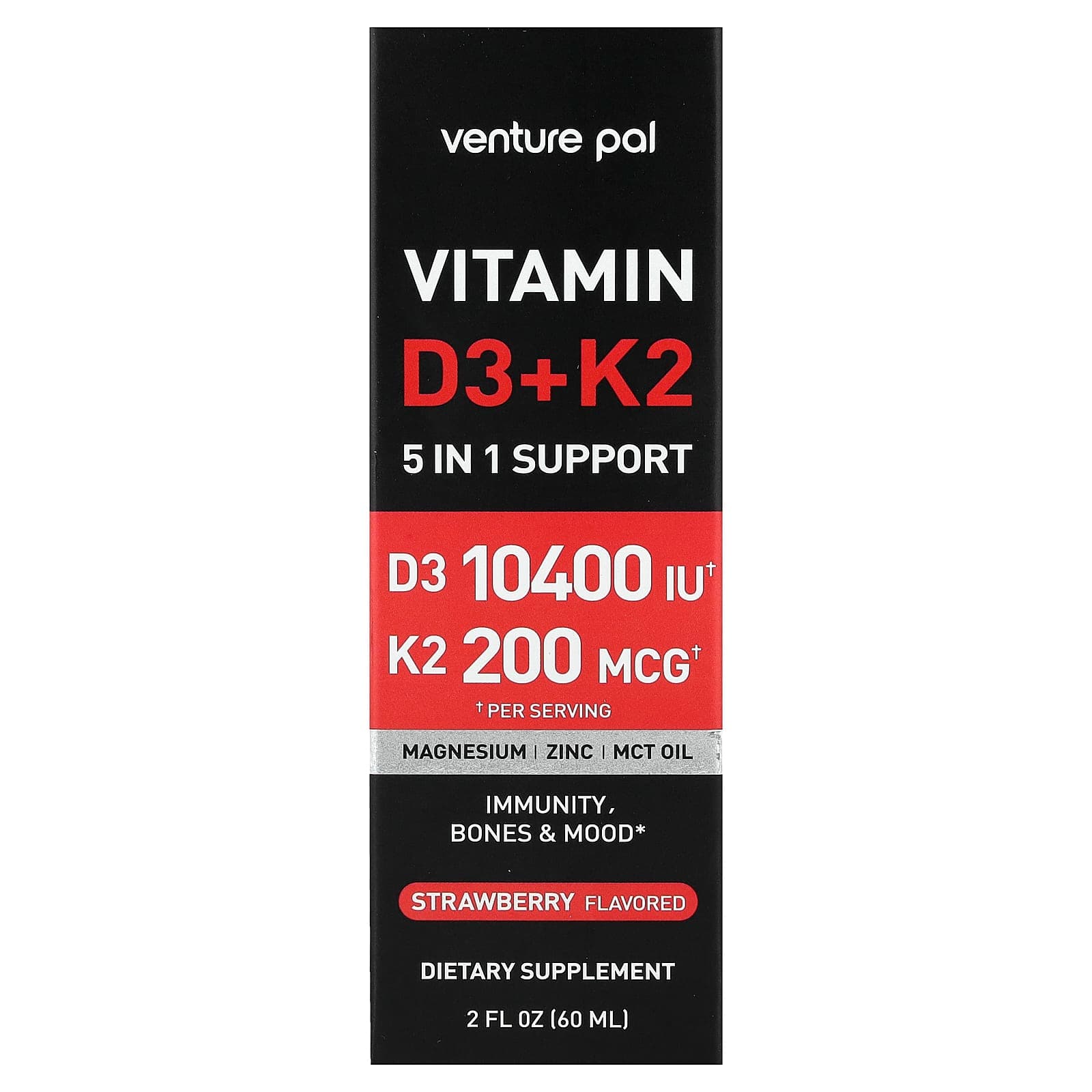 Venture Pal Vitamin D3 + K2 – Strawberry – 60 ml de Venture Pal