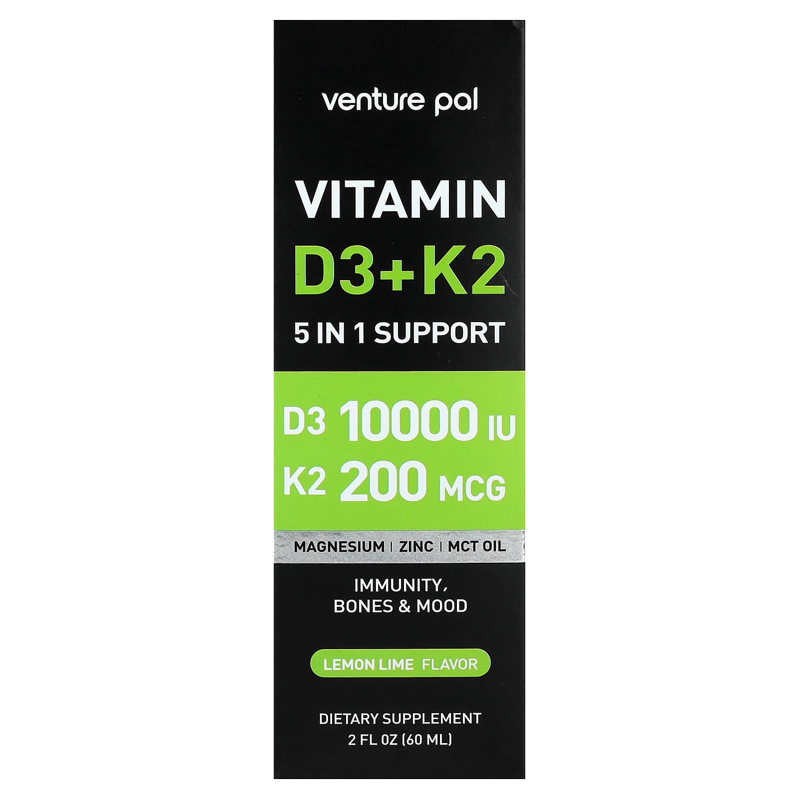 Venture Pal Vitamin D3 + K2 – Lemon Lime – 60 ml de Venture Pal